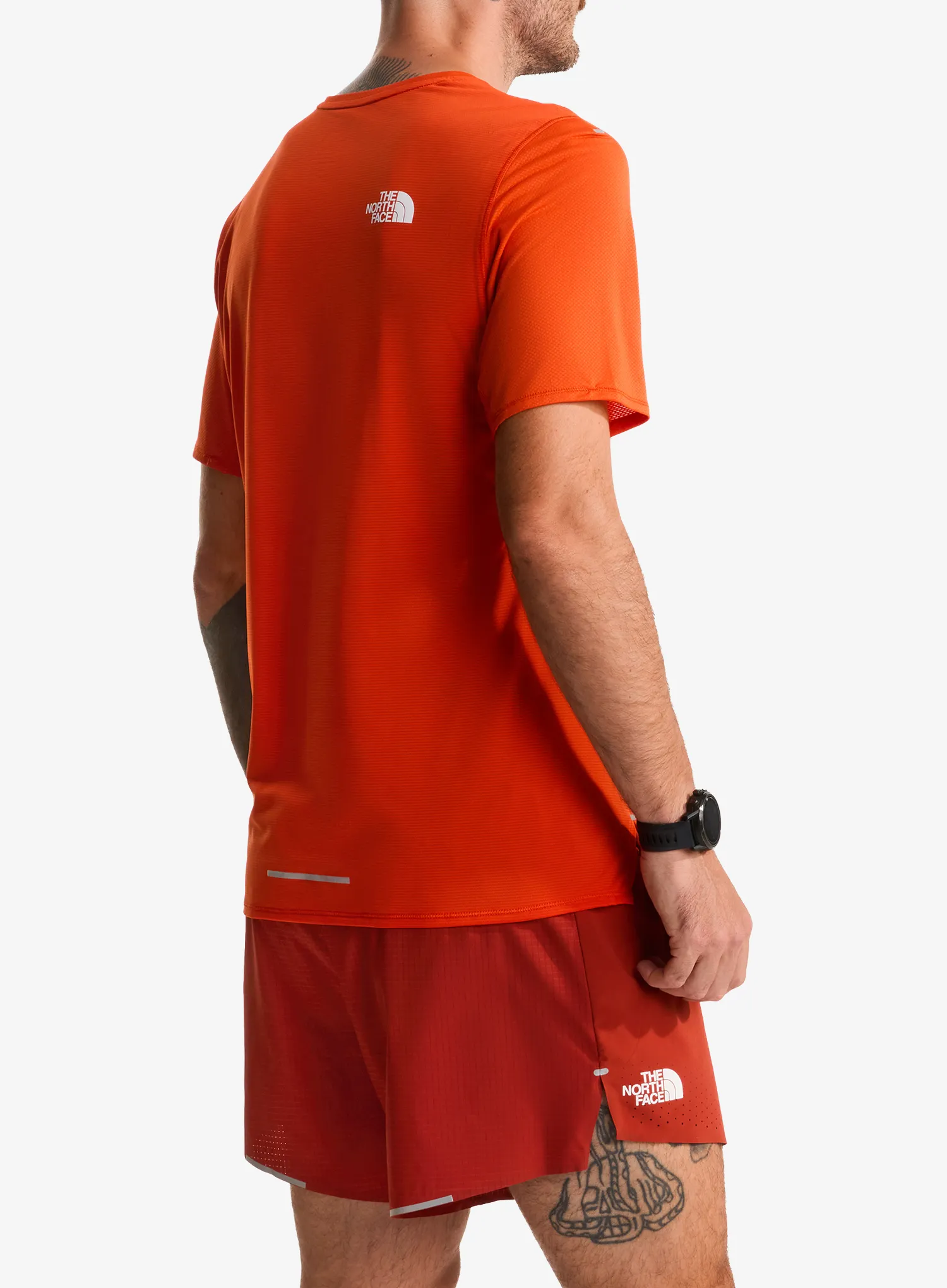 Тениска за бягане The North Face Summit High Trail S/S - lava red