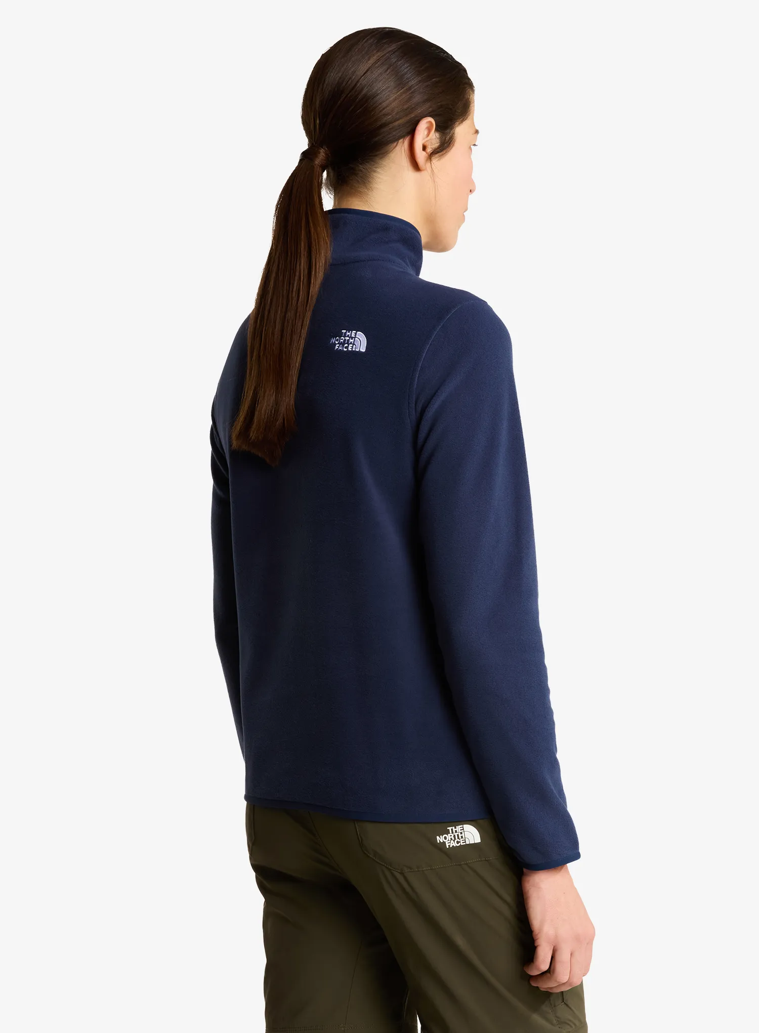 Дамски суичър без качулка The North Face Glacier Fleece 1/4 Zip Jacket - summit navy