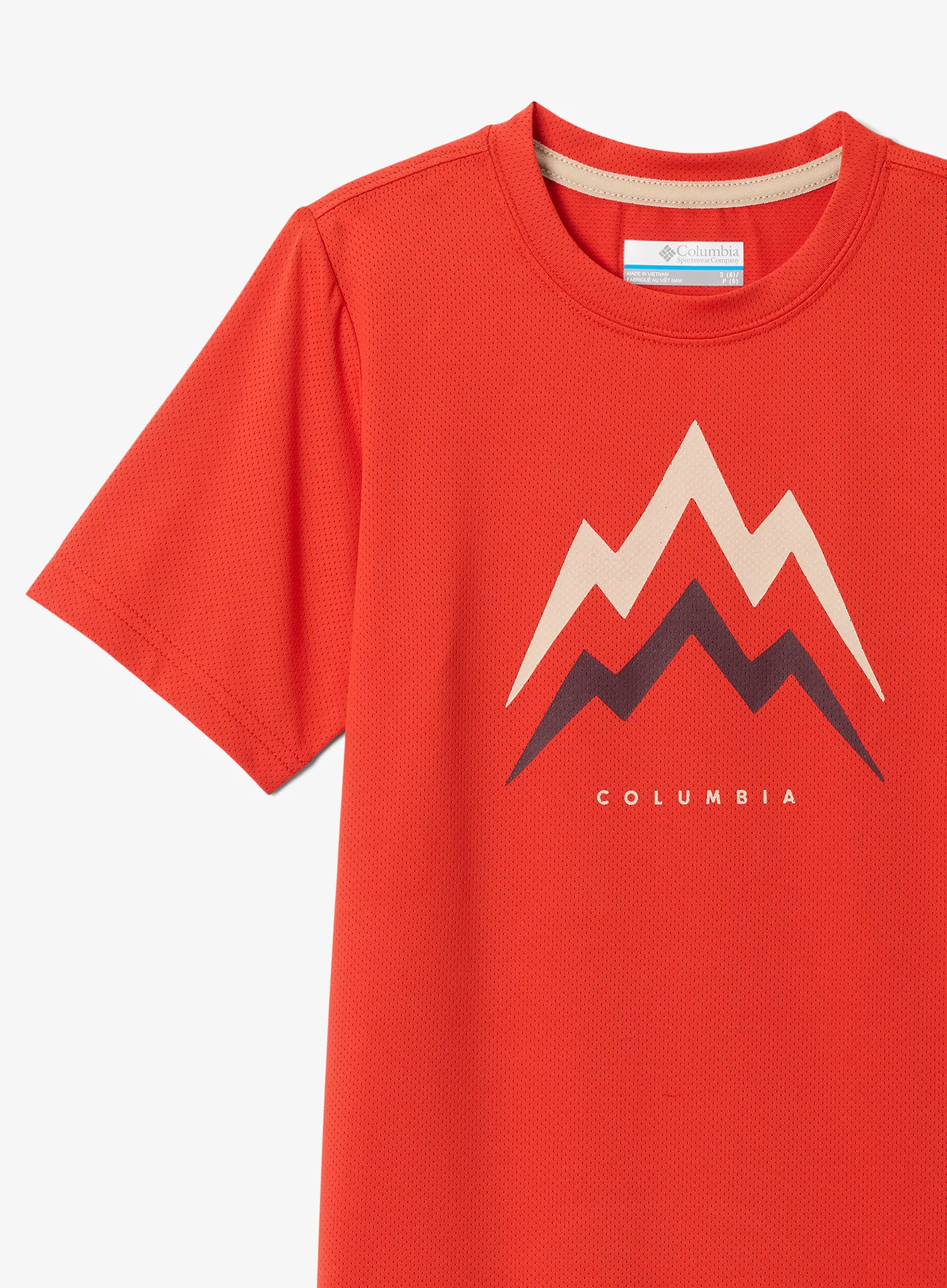 Тениска за момче Columbia Tech Trail Utility SS Graphic Crew - super sonic/energetic