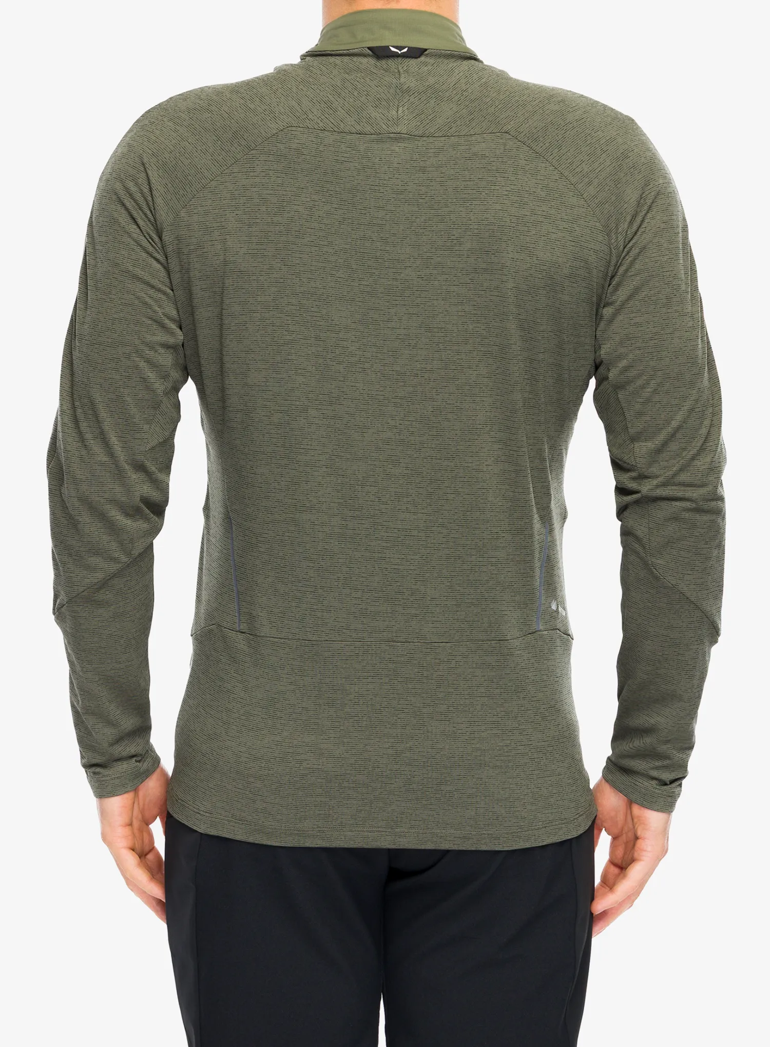 Суичър с цип 1/2 Salewa Pedroc Dry Wind Hz Tee - faded green