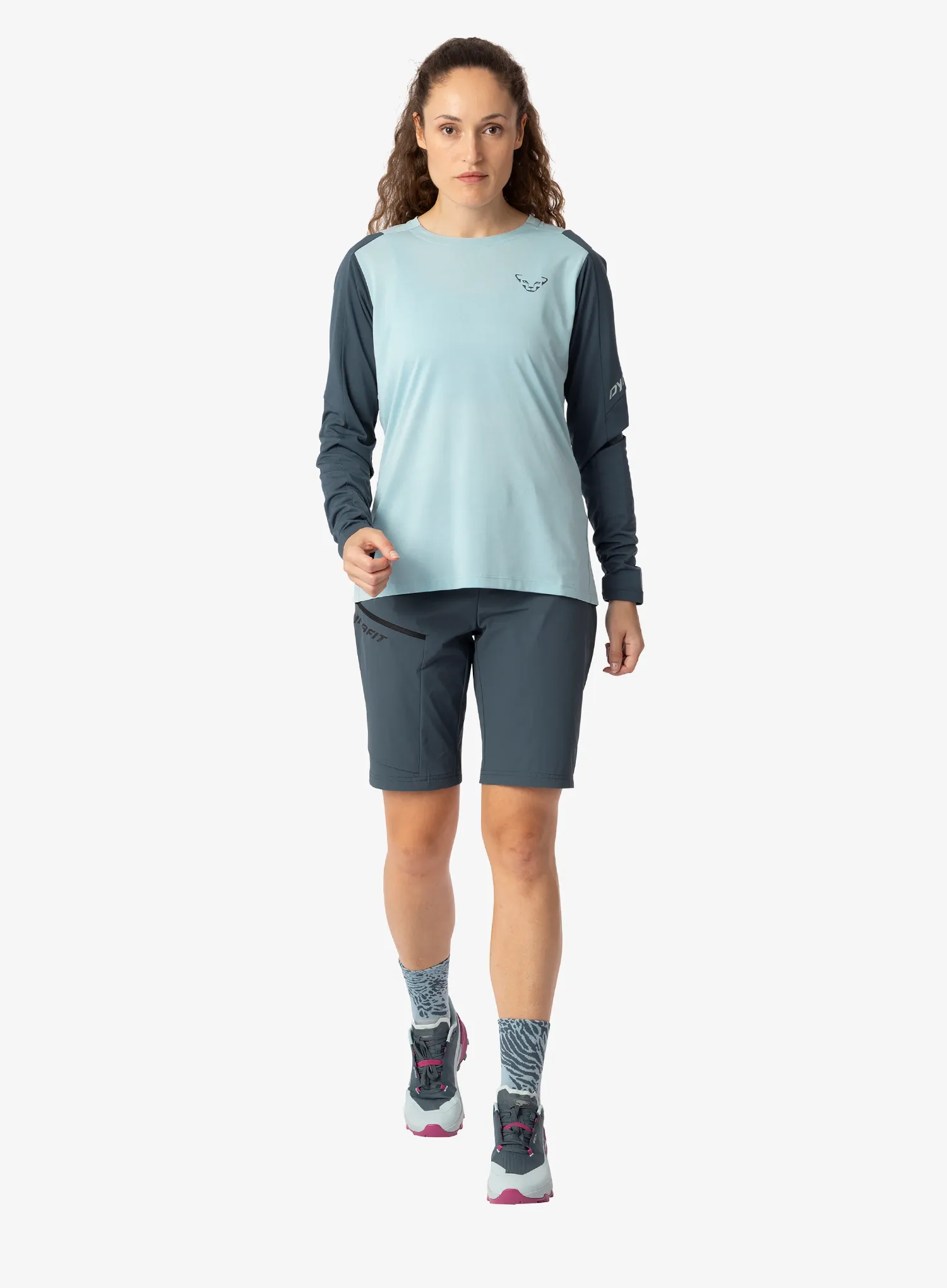Дамски дълъг ръкав Dynafit Transalper L/S Tee - cloud blue