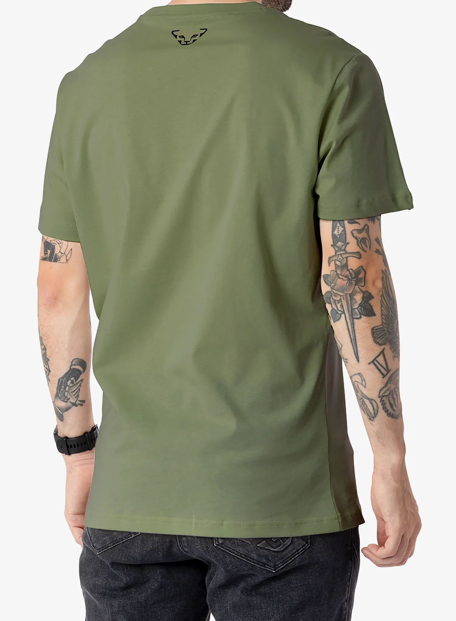 Памучна тениска Dynafit Graphic Cotton S/S Tee - military green/runners