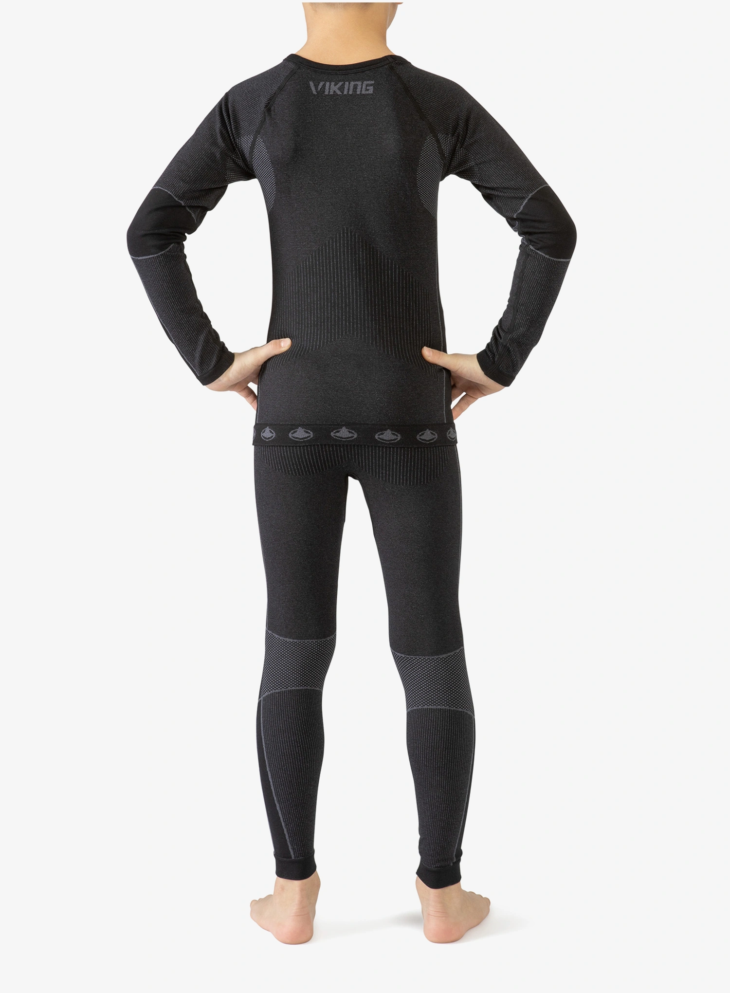 Детско термоактивно бельо Viking Base Layer Riko Set - black