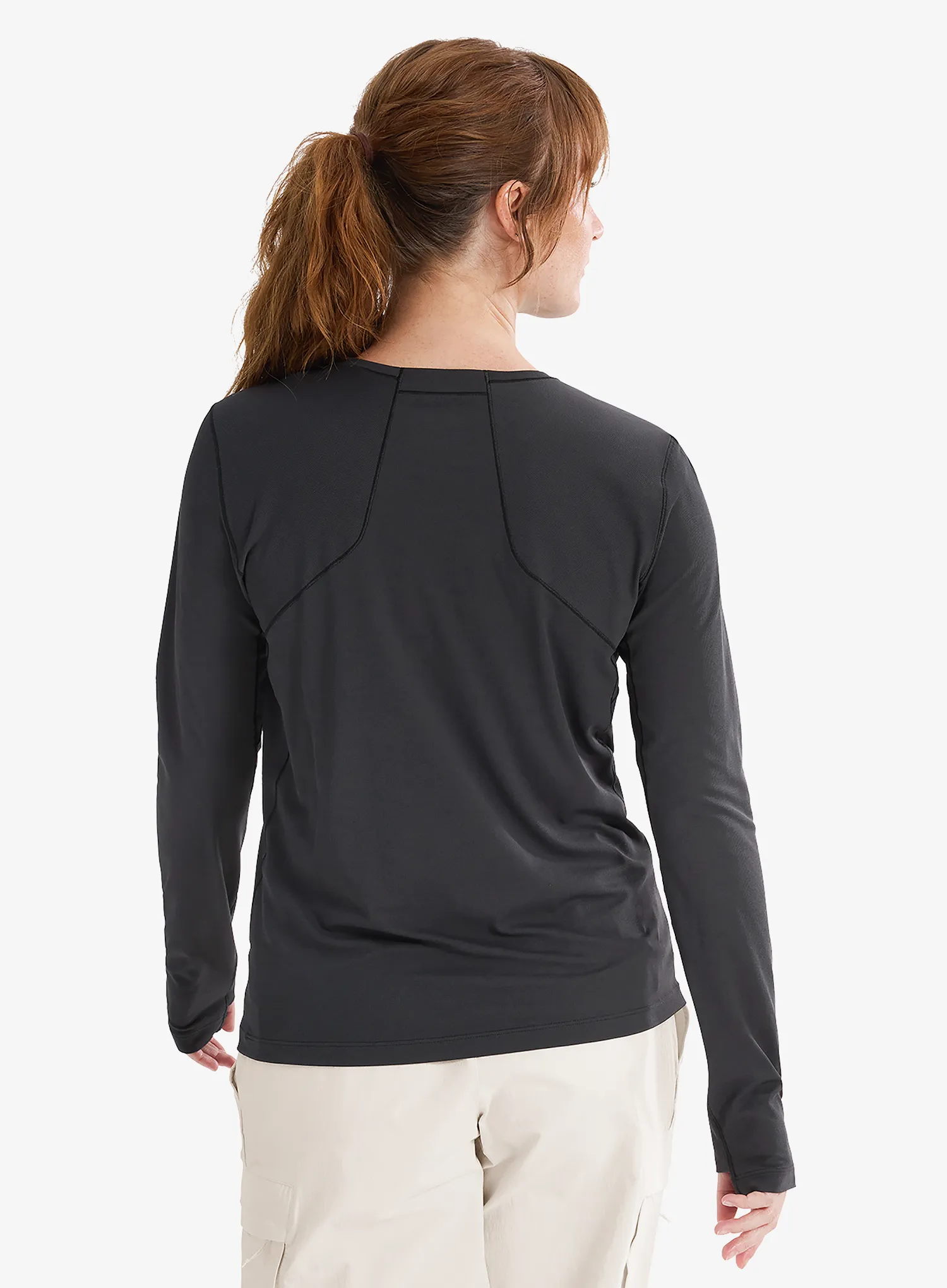 Дамски суичър без качулка Arcteryx Sunna Crew LS - black