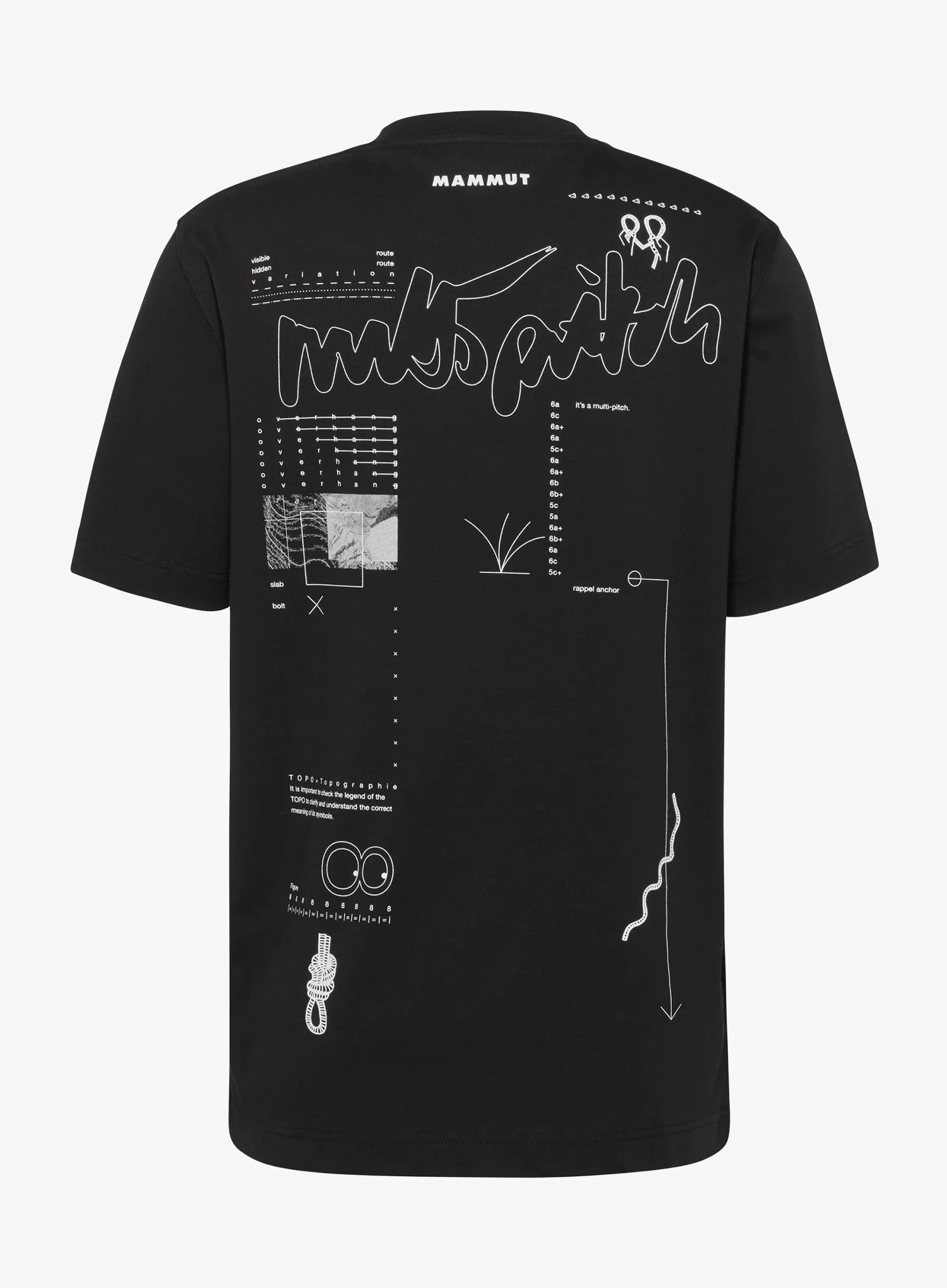 Катерачна тениска Mammut Mammut Base T-Shirt Multi-Pitch - black
