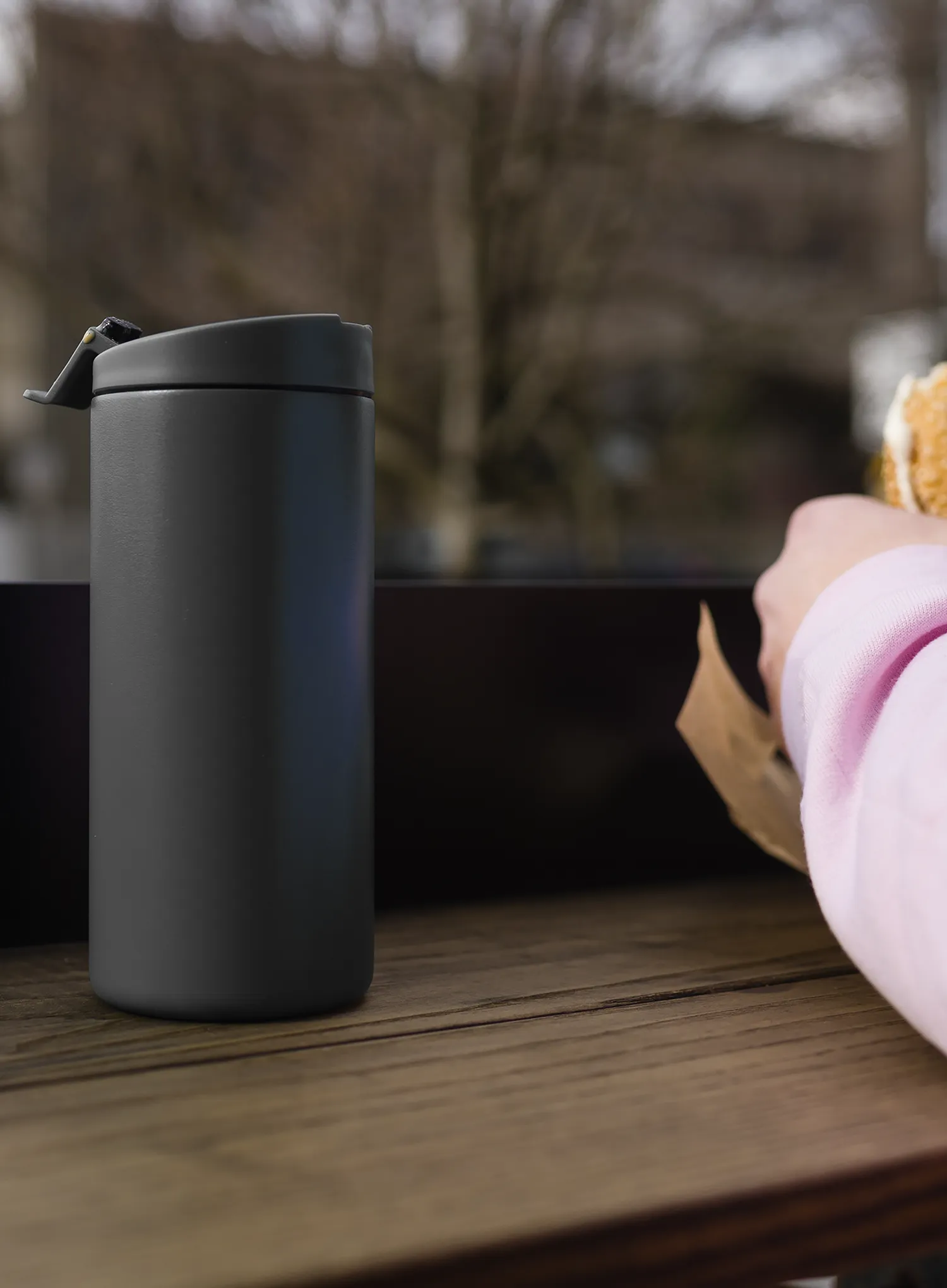 Термочаша MiiR Flip Traveler 12 oz (355 ml) - basal gray