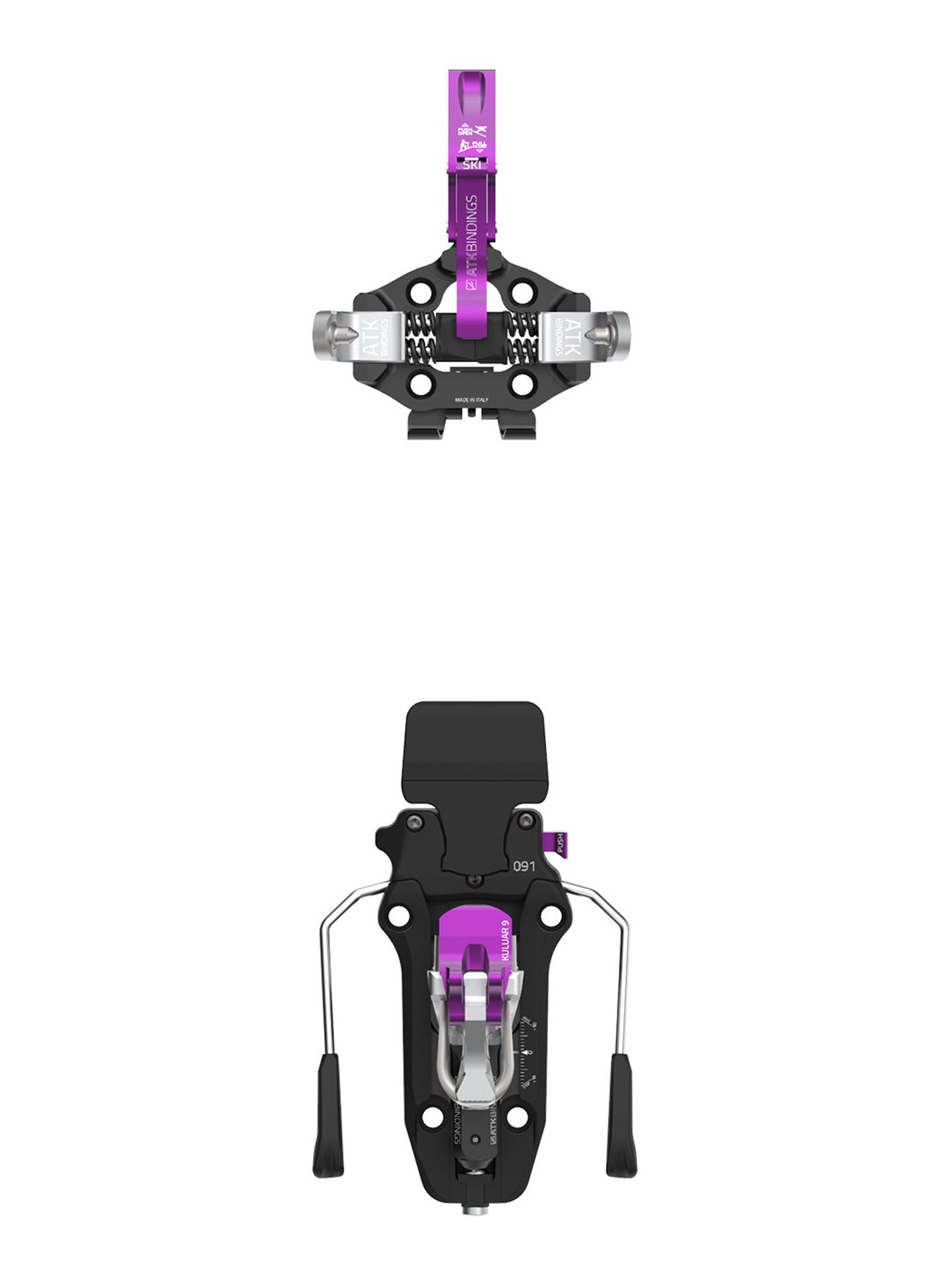 Автомати за ски туринг ATK Kuluar 9 Brake - black/purple