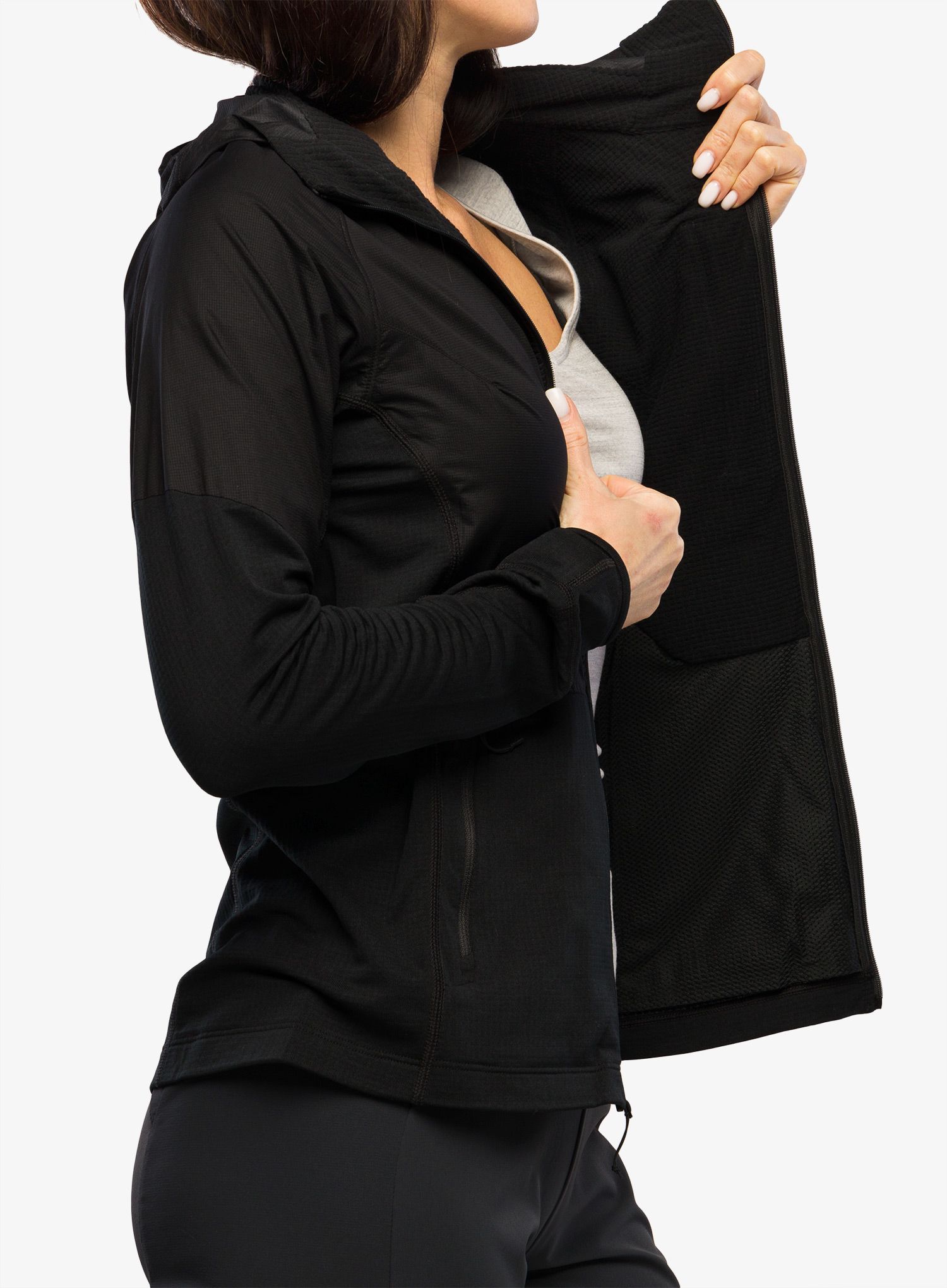 Дамски суичър с качулка Arcteryx Delta Hybrid Hoody - black