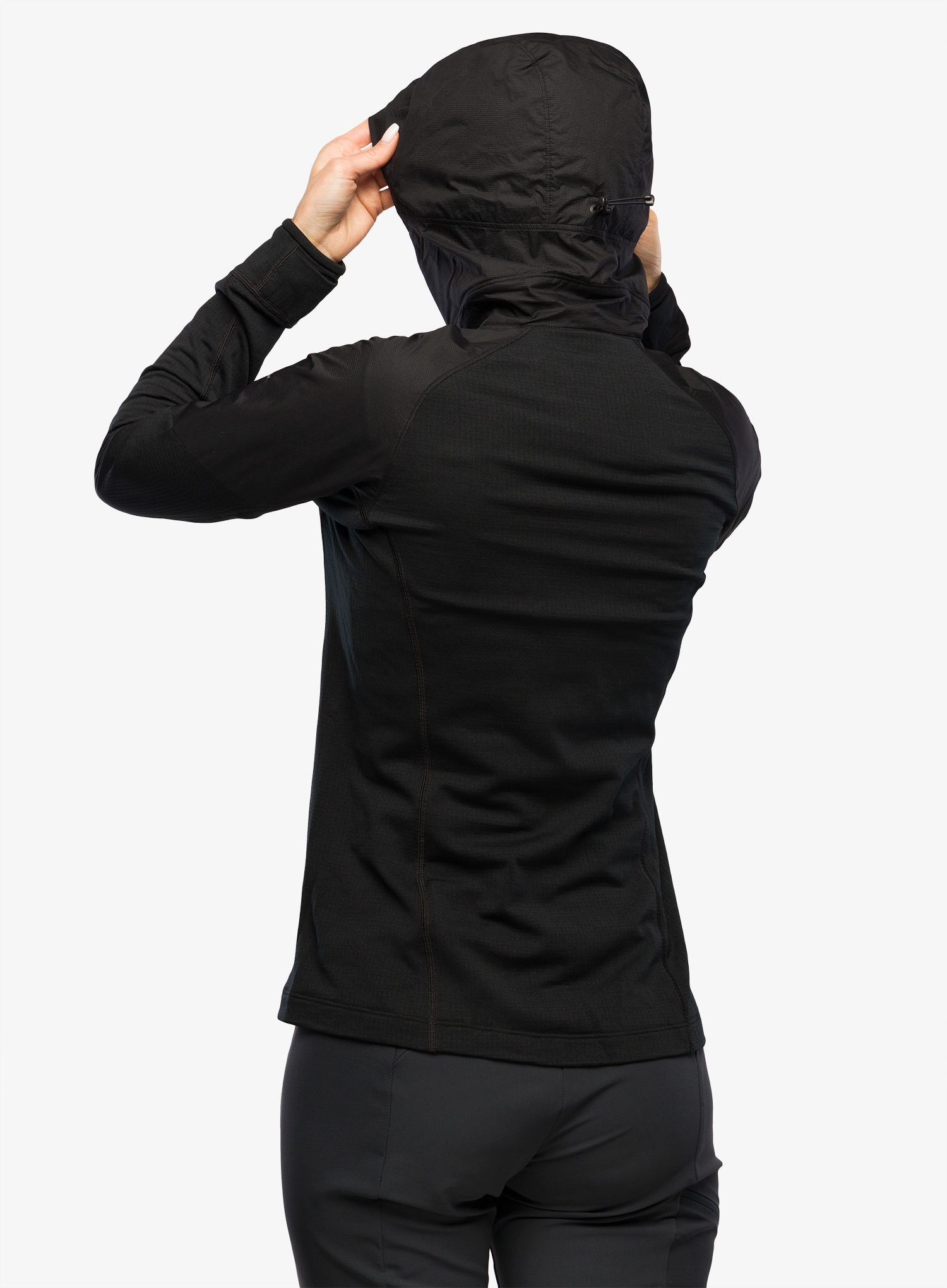 Дамски суичър с качулка Arcteryx Delta Hybrid Hoody - black