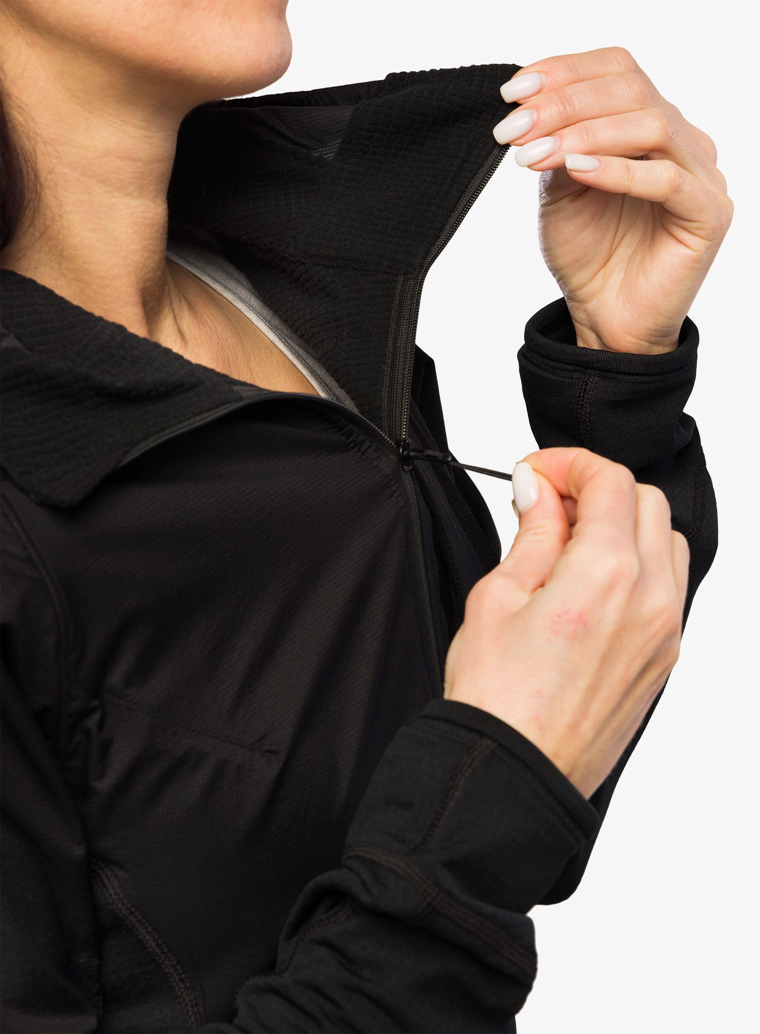 Дамски суичър с качулка Arcteryx Delta Hybrid Hoody - black
