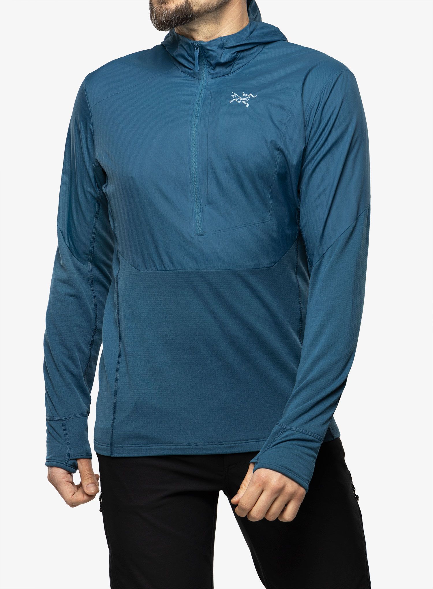 Суичър с качулка Arcteryx Delta Hybrid Hoody - serene