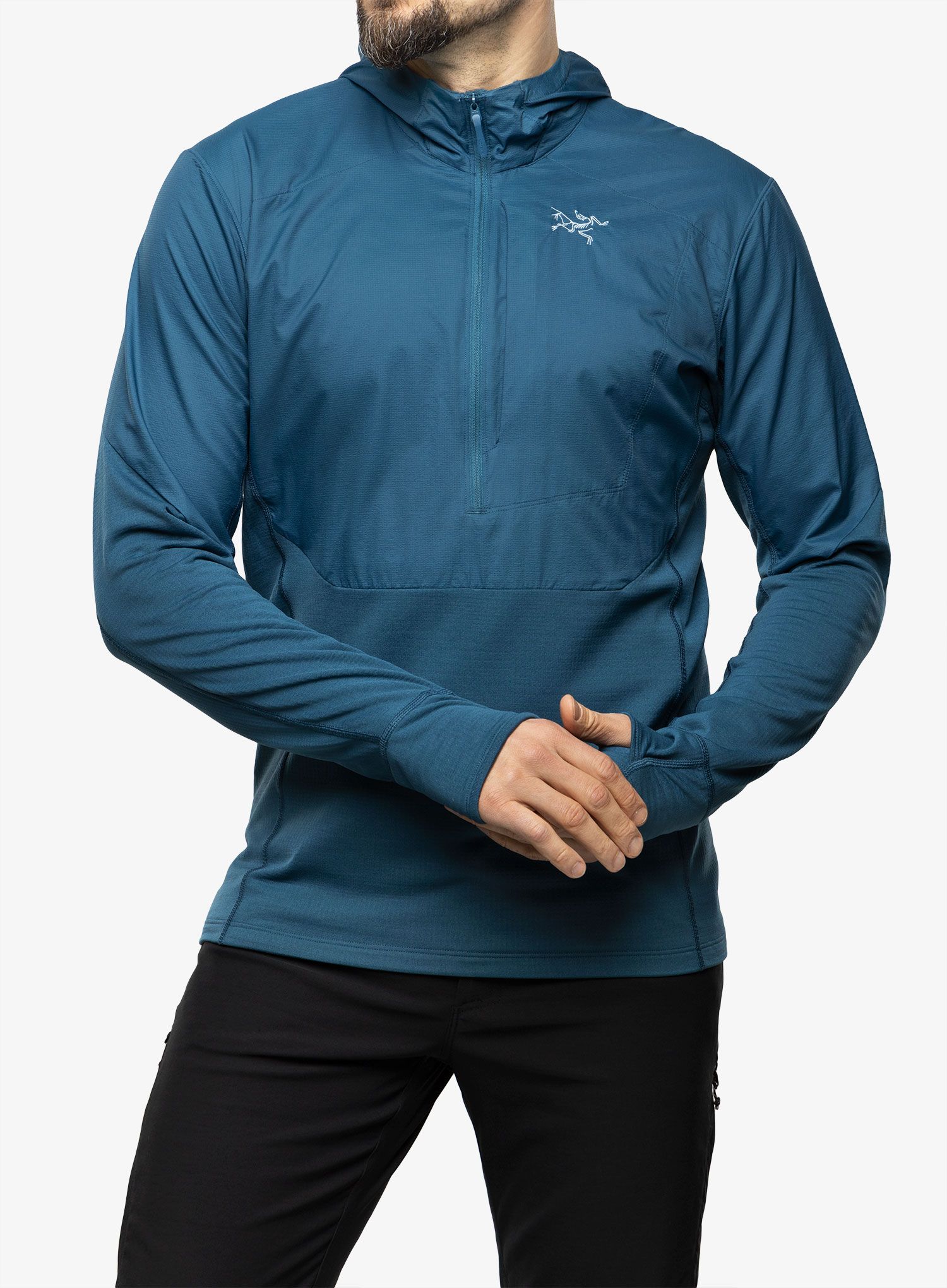 Суичър с качулка Arcteryx Delta Hybrid Hoody - serene