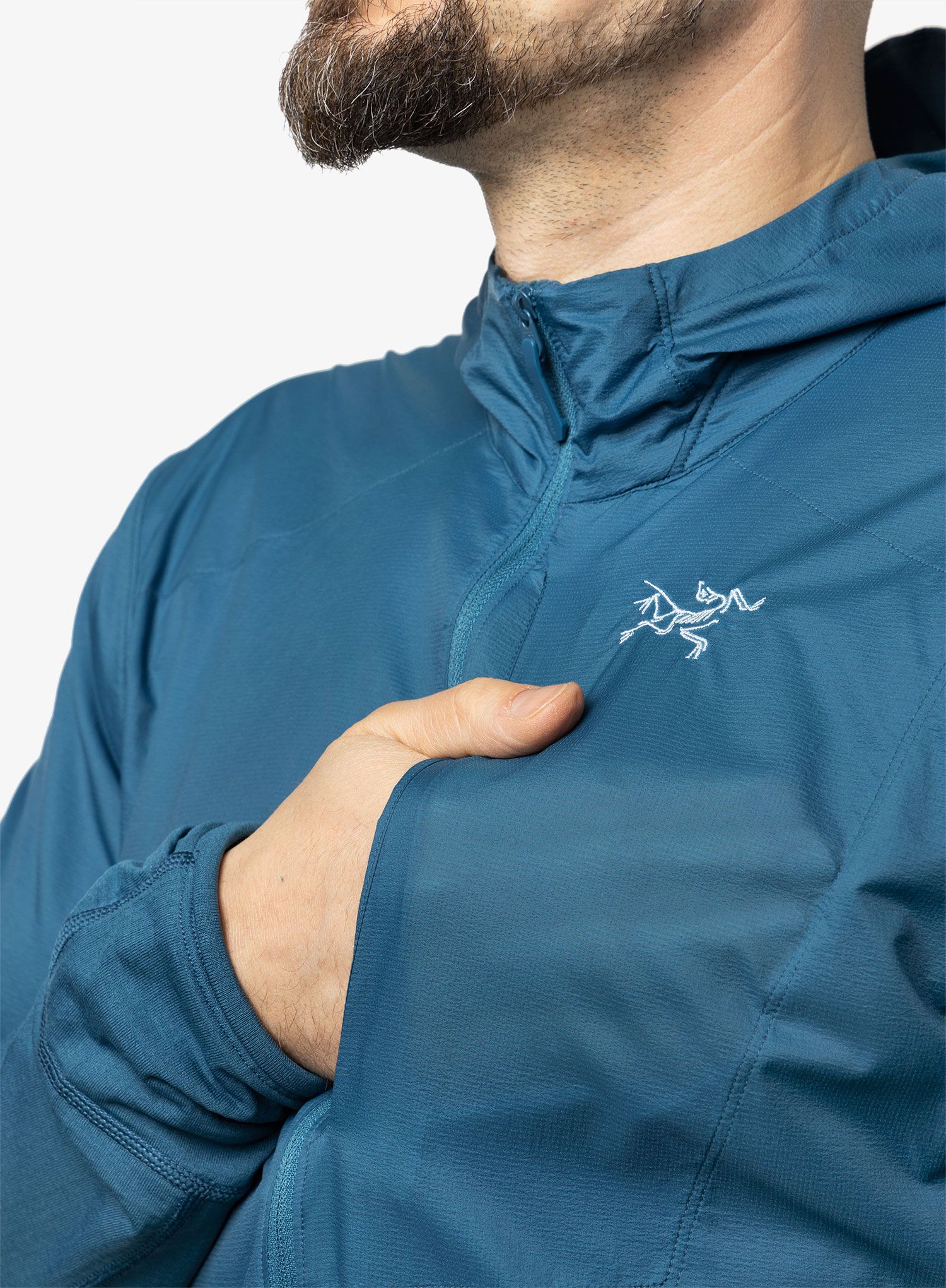 Суичър с качулка Arcteryx Delta Hybrid Hoody - serene