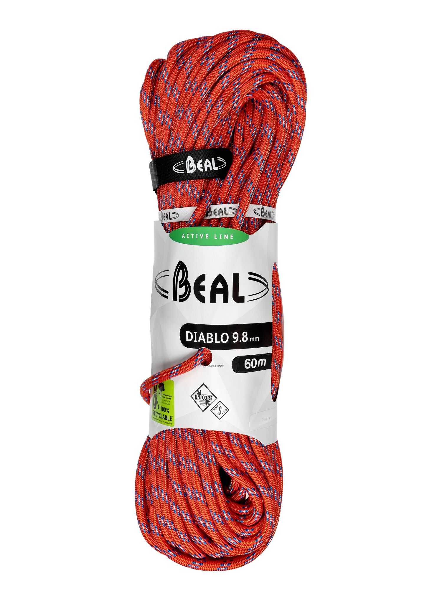 Въже за катерене Beal Diablo 9,8 mm 60 m Unicore - red