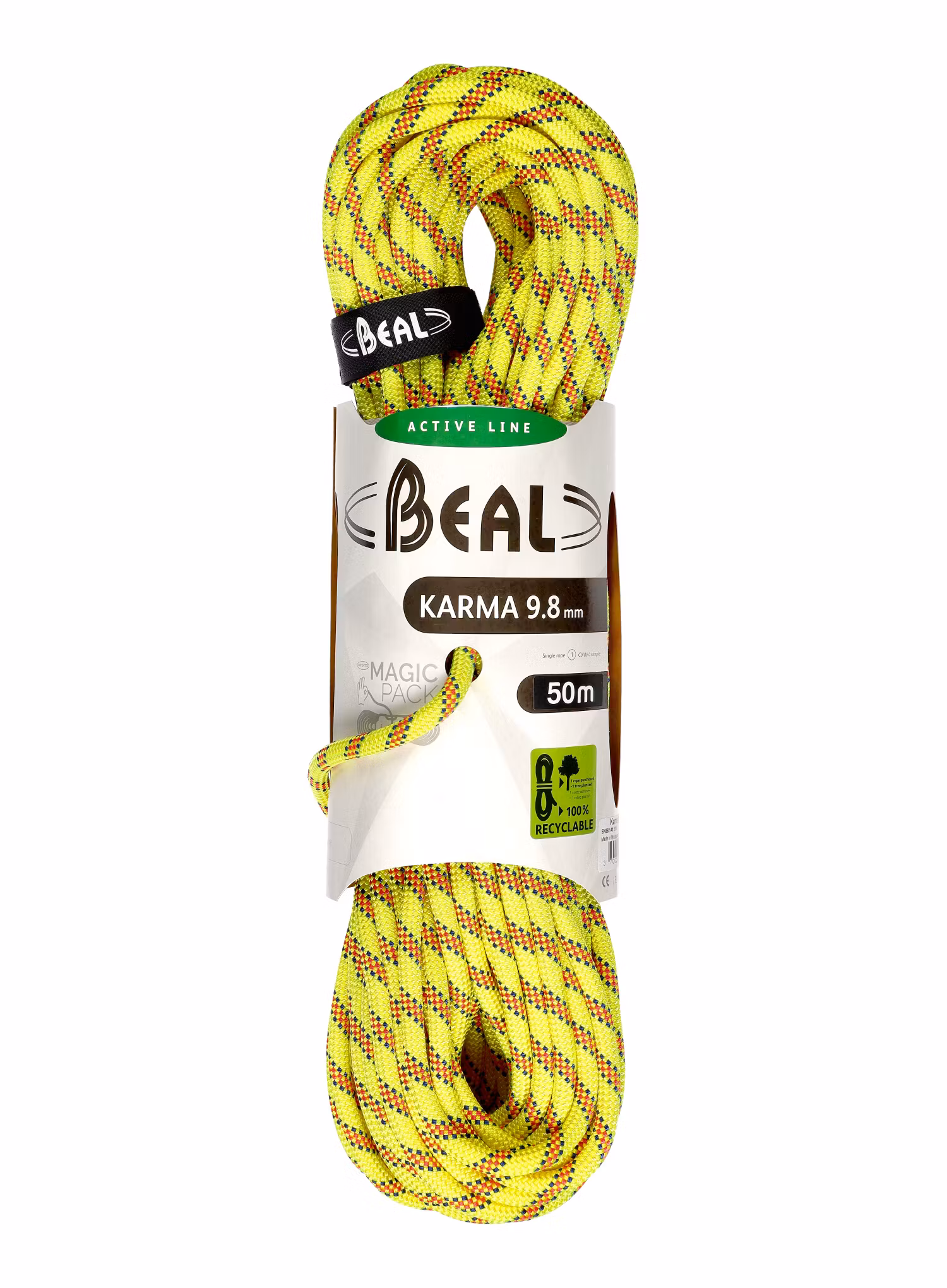 Въже за катерене Beal Karma 9,8 mm 50 m - yellow