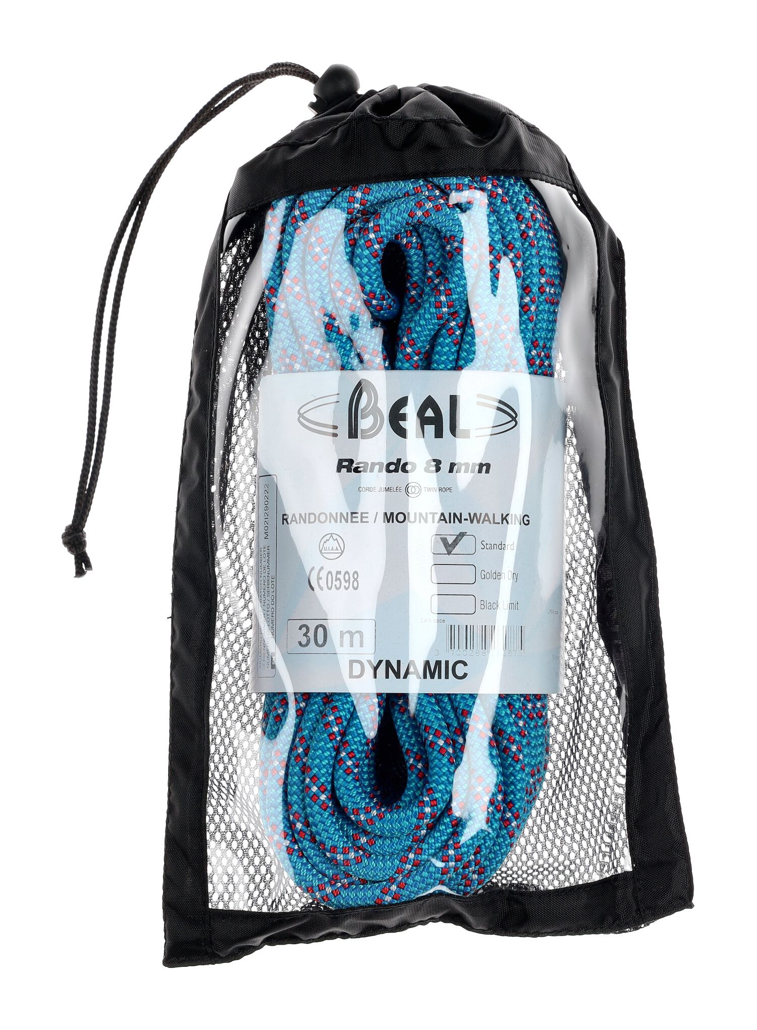 Динамично въже Beal Rando 8 mm 30 m - blue