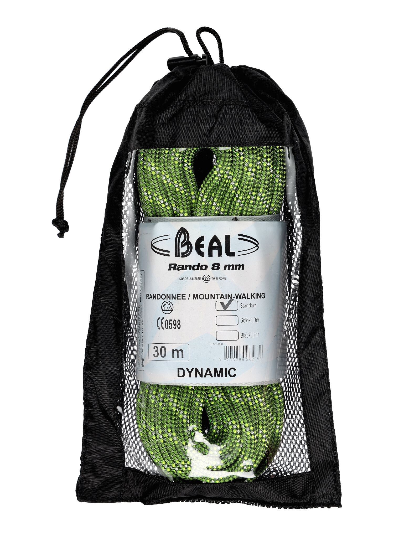 Динамично въже Beal Rando 8 mm 30 m - green