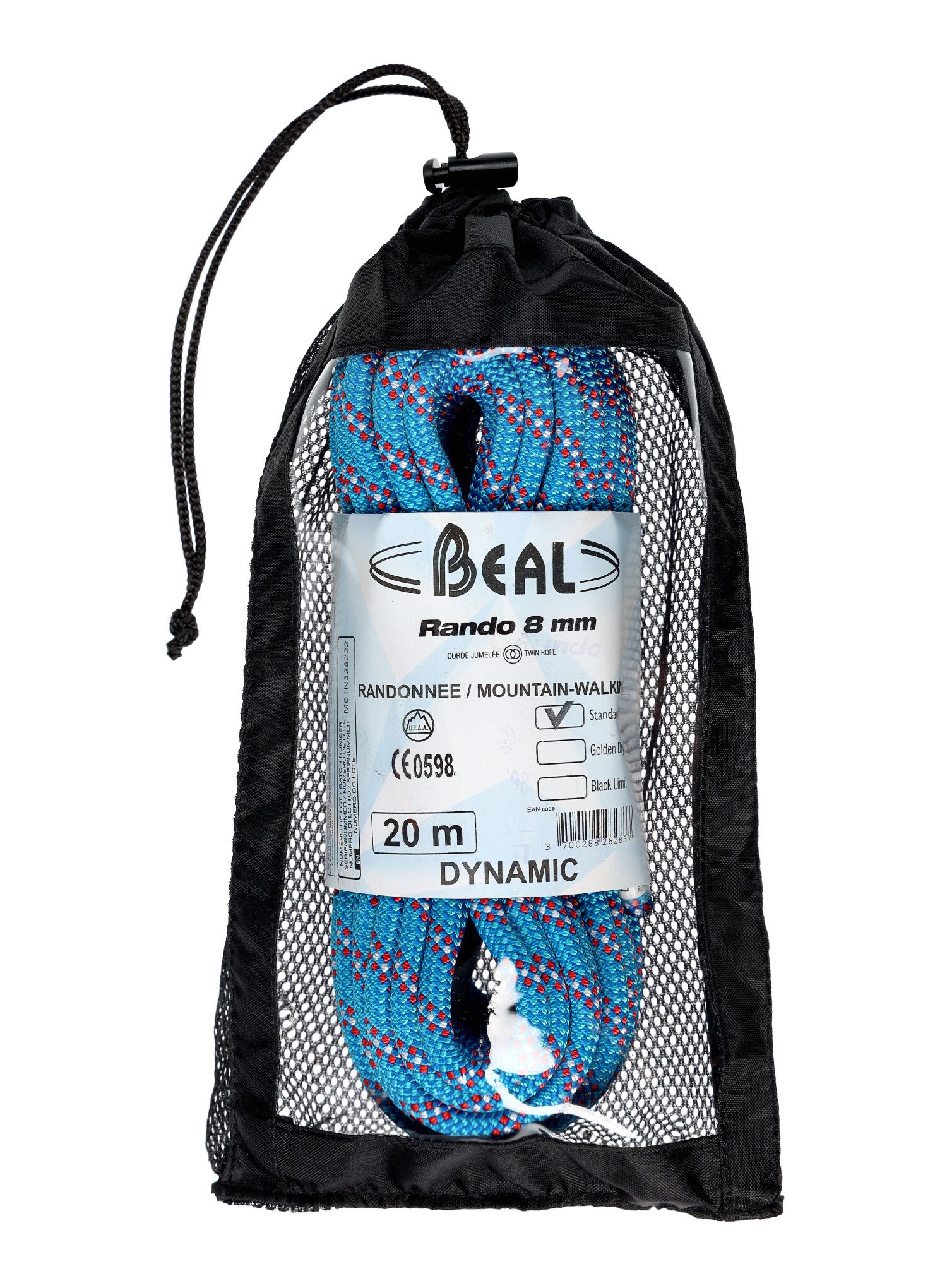 Динамично въже Beal Rando 8 mm 20 m - blue