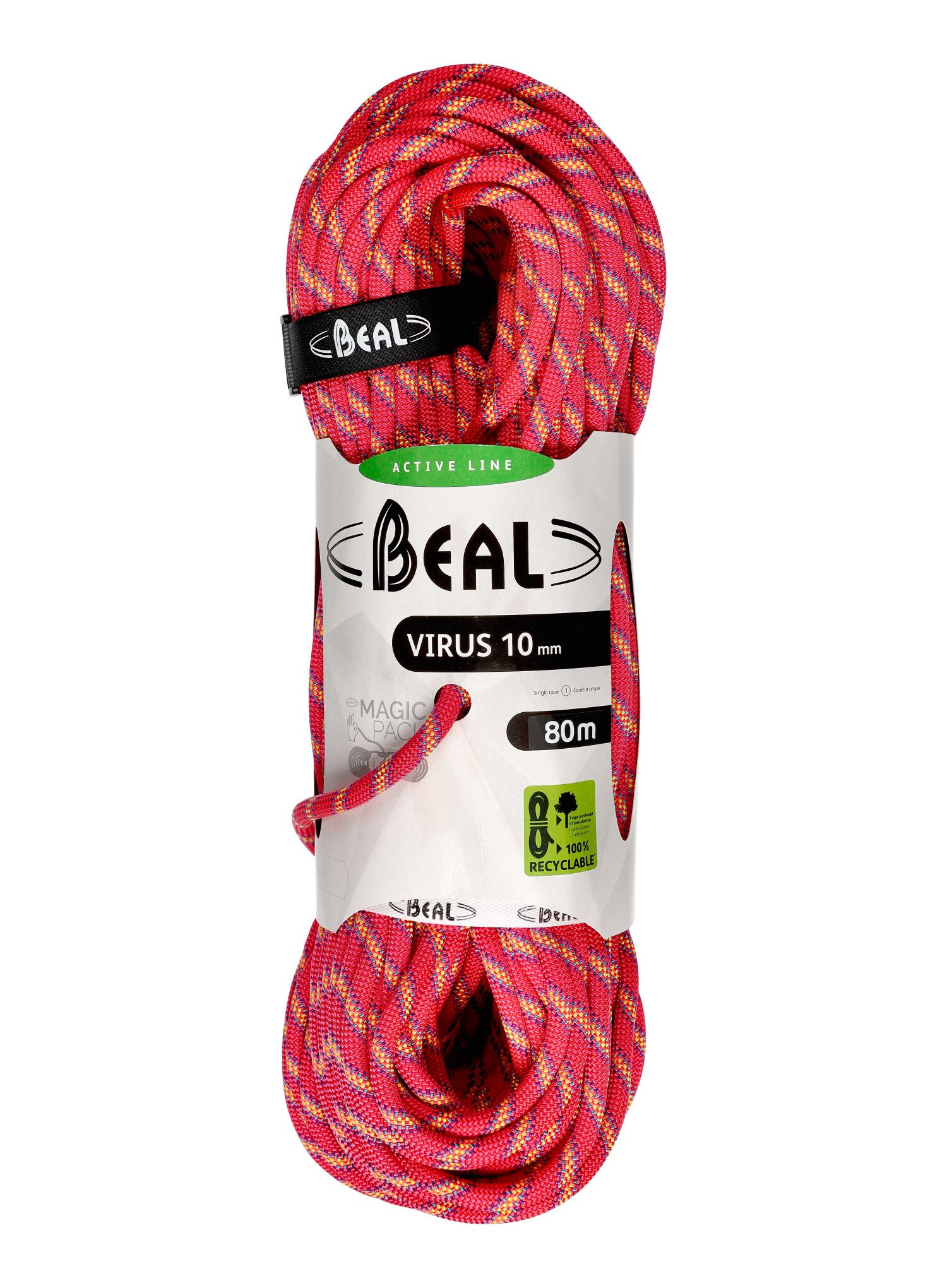 Въже за катерене Beal Virus 10 mm 80 m - pink