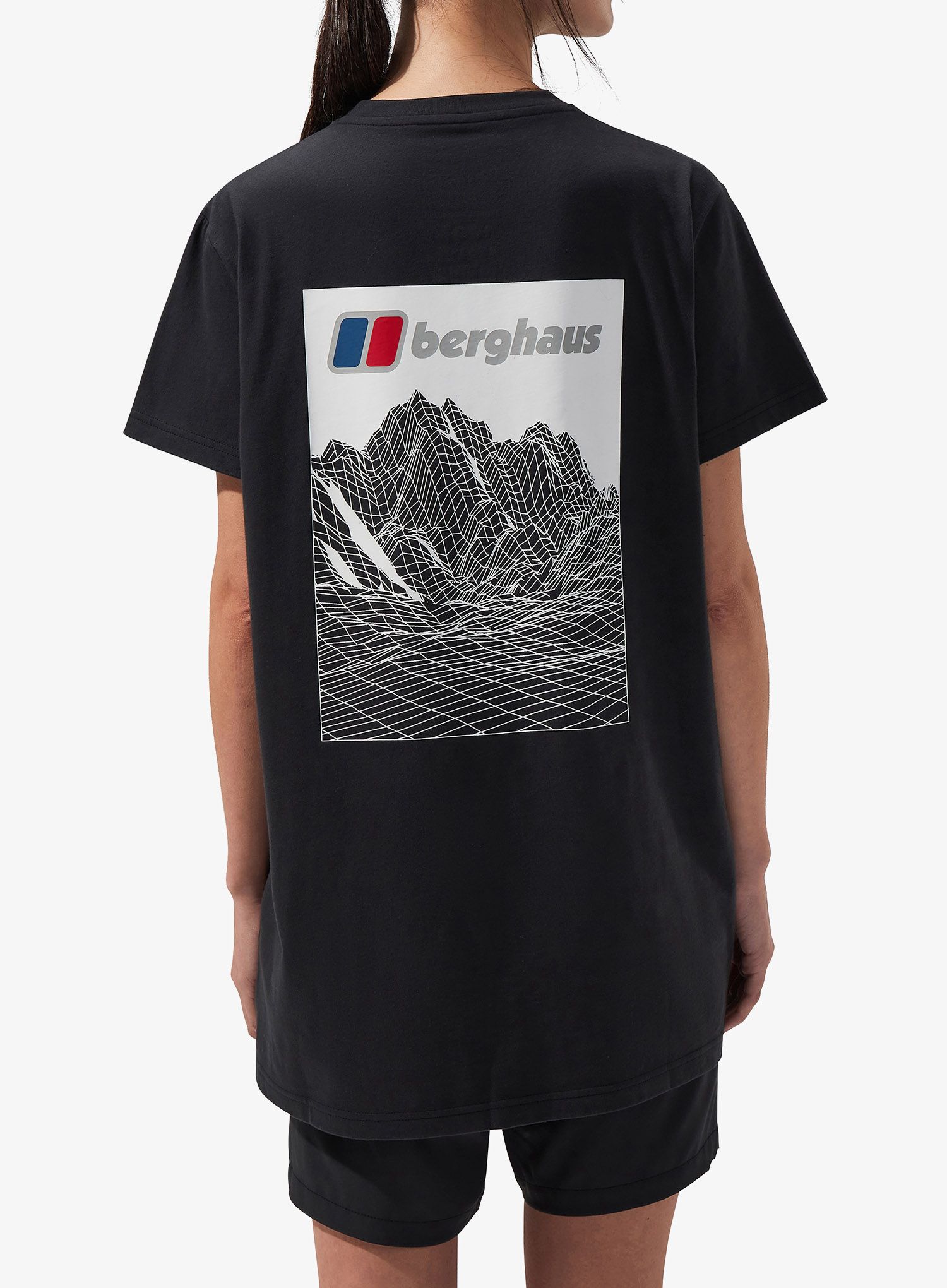 Дамска памучна тениска Berghaus Boyfriend Lineation SS Tee - black/black