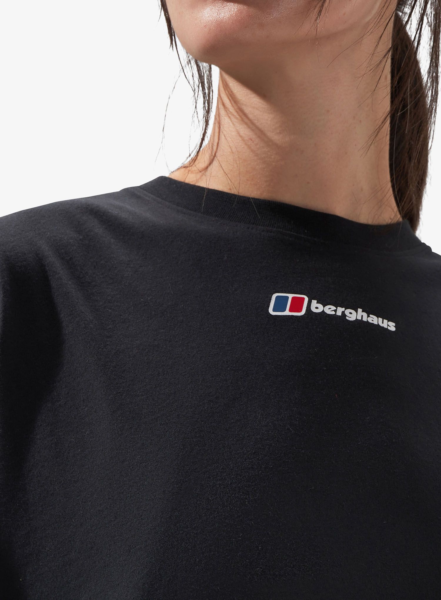 Дамска памучна тениска Berghaus Boyfriend Lineation SS Tee - black/black