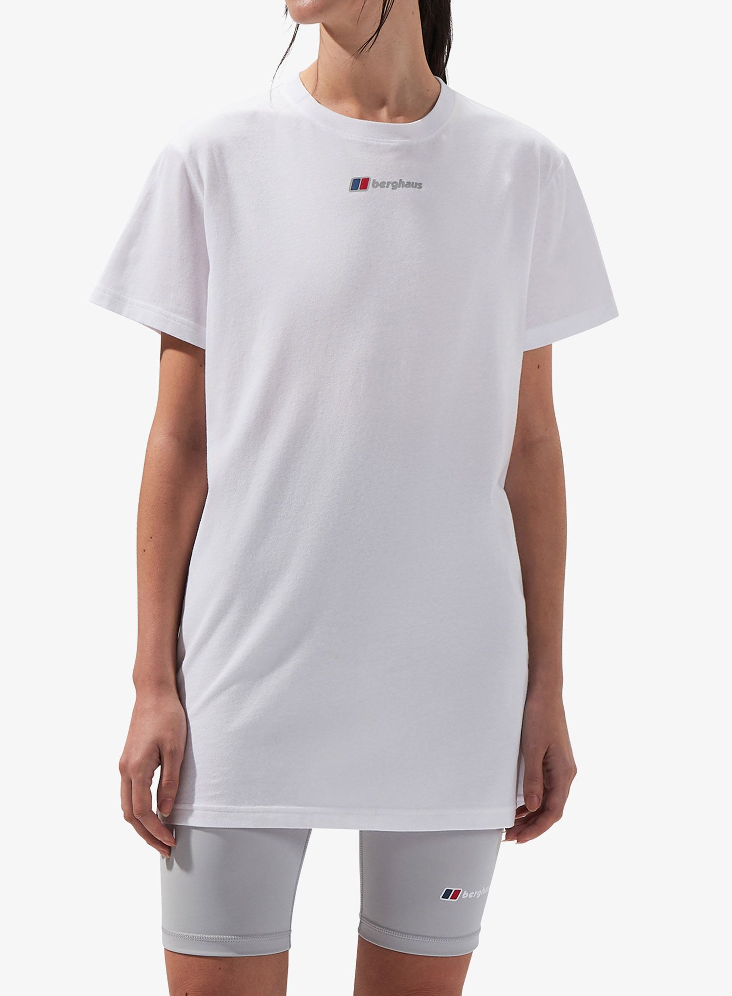 Дамска тениска с щампа Berghaus Boyfriend Lineation SS Tee - pure white