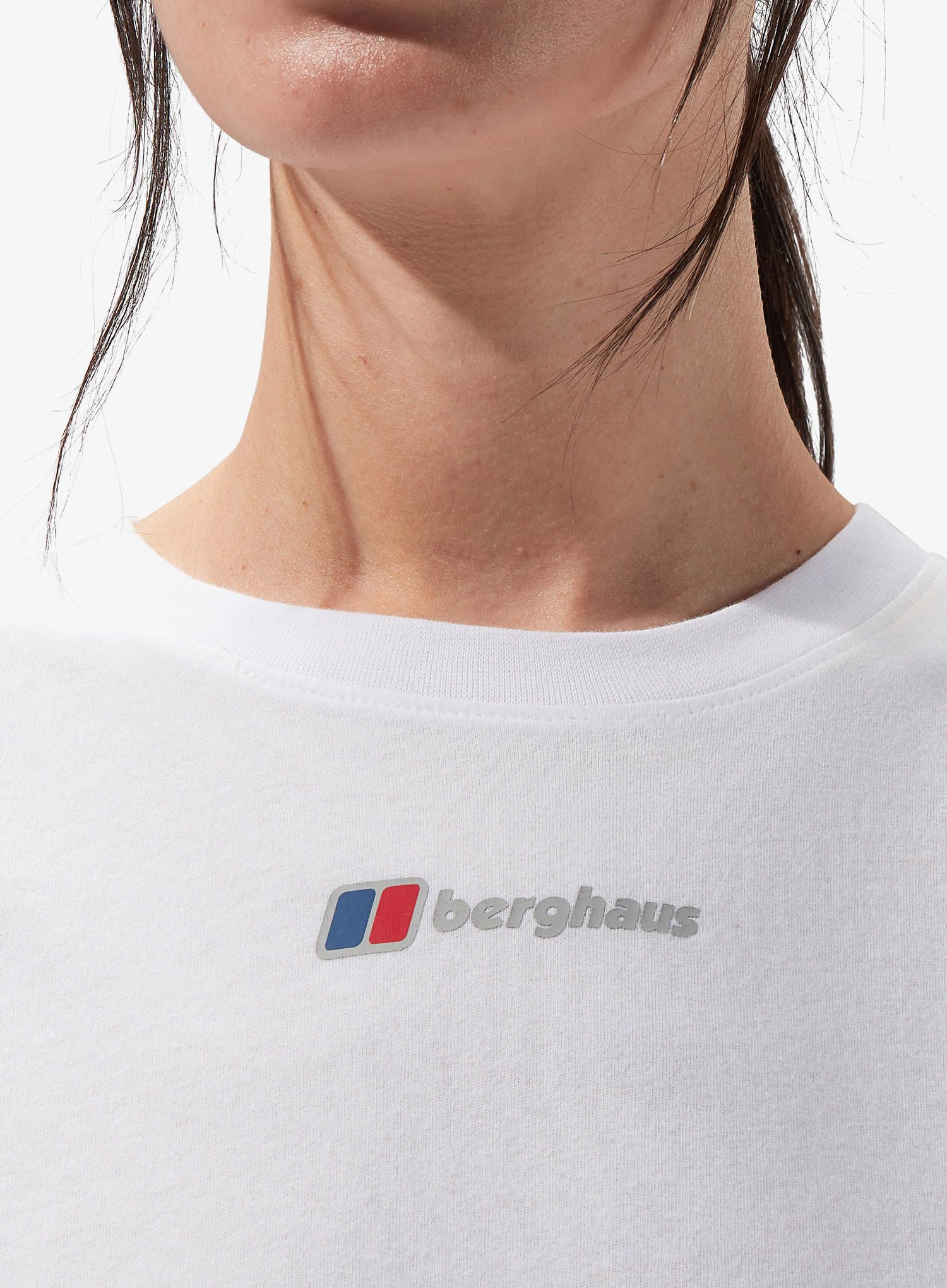 Дамска тениска с щампа Berghaus Boyfriend Lineation SS Tee - pure white