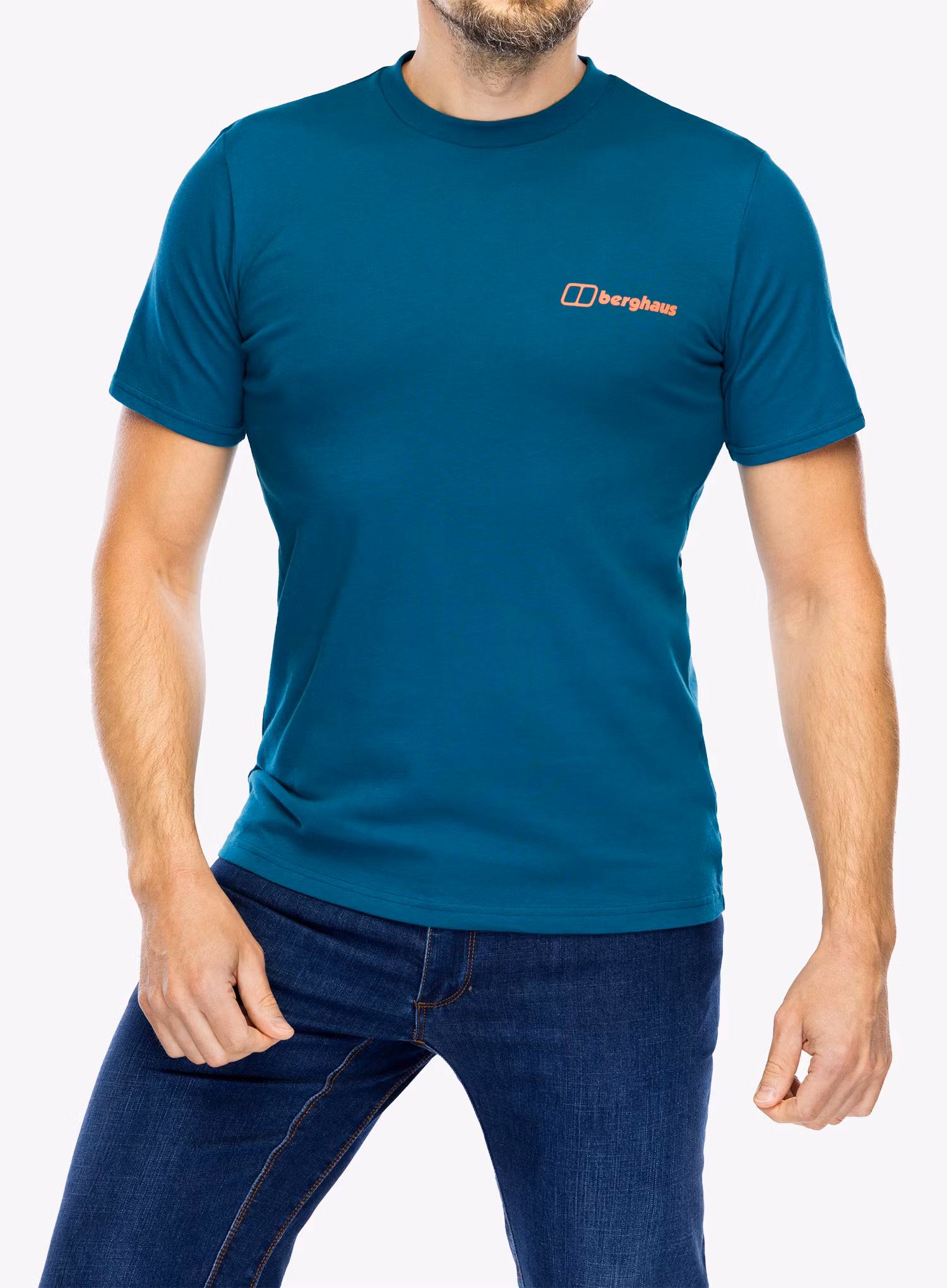 Тениска с щампа Berghaus Mtn Silhouette SS Tee - deep ocean