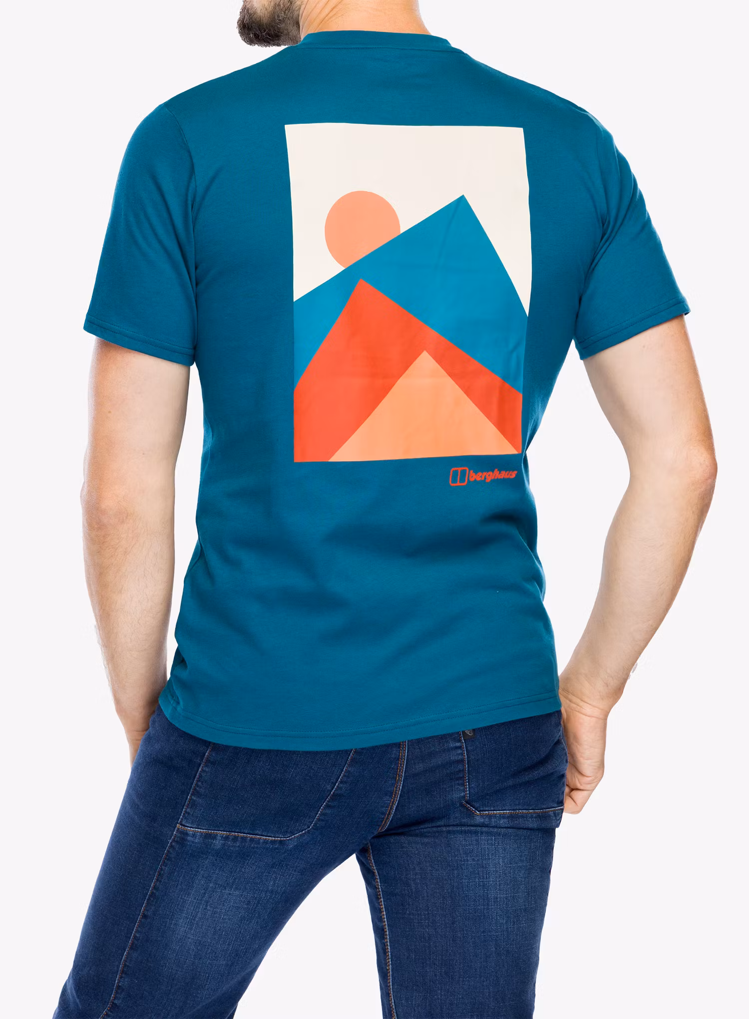 Тениска с щампа Berghaus Mtn Silhouette SS Tee - deep ocean