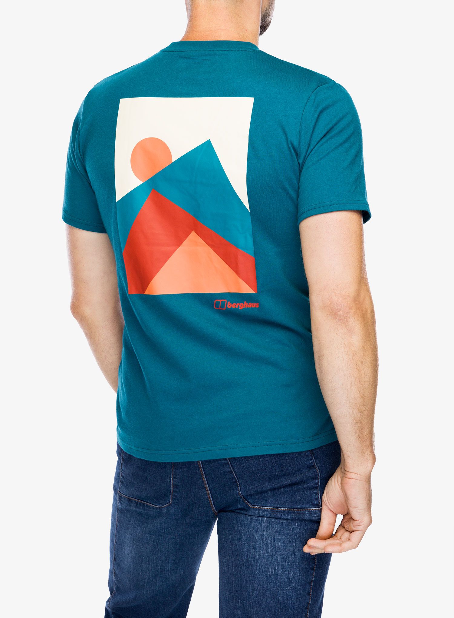 Тениска с щампа Berghaus Mtn Silhouette SS Tee - deep ocean