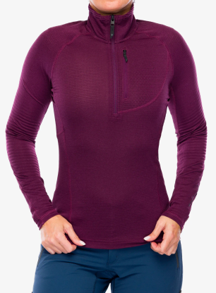 Дамски термоактивен суичър Black Diamond Coefficient LT Quarter Zip Pullover - blackberry