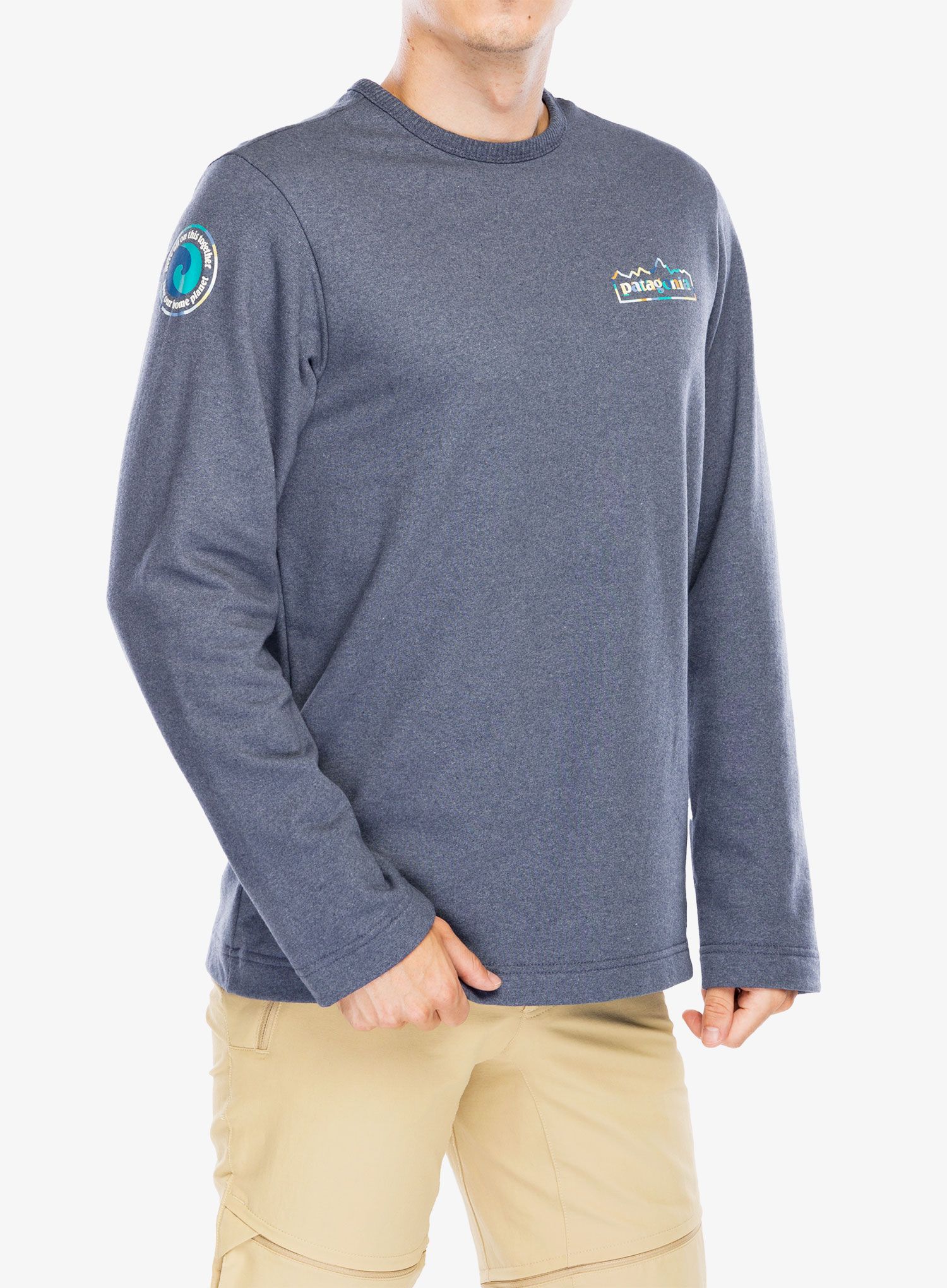 Суичър без качулка Patagonia LW Unity Fitz Wildrise Crew - new navy