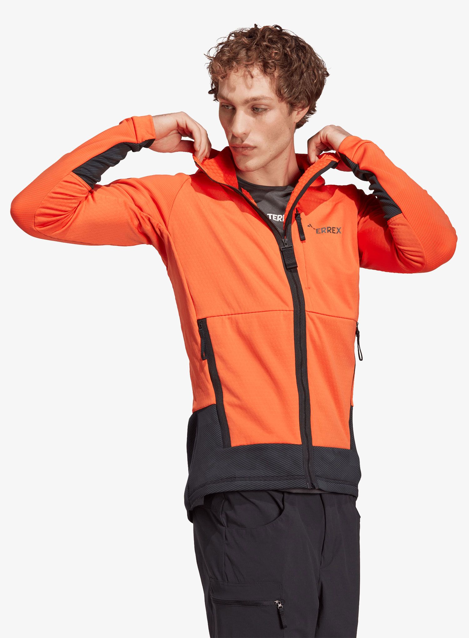 Суичър adidas TERREX Tech Flooce Hooded - semi impact orange