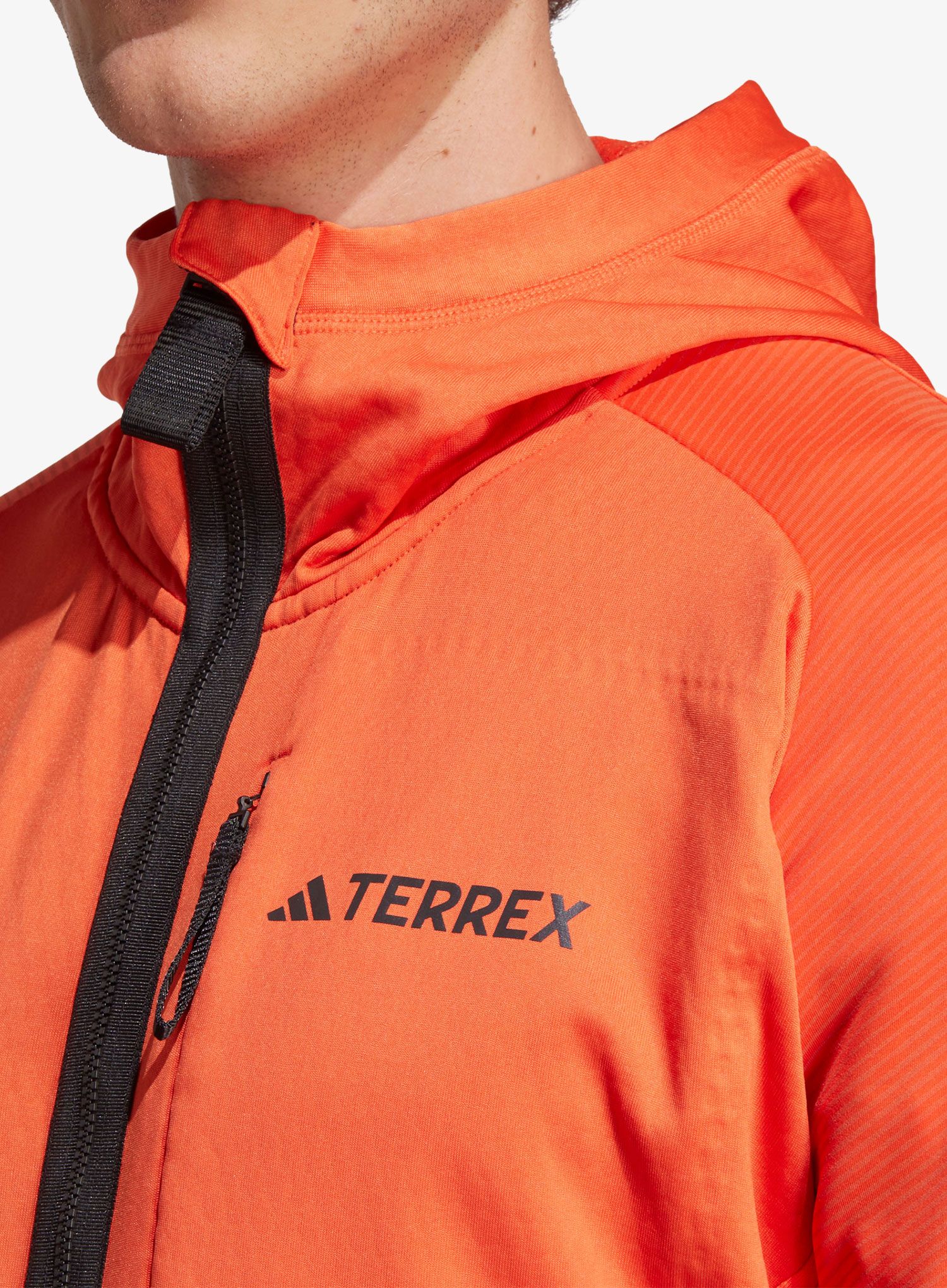 Суичър adidas TERREX Tech Flooce Hooded - semi impact orange