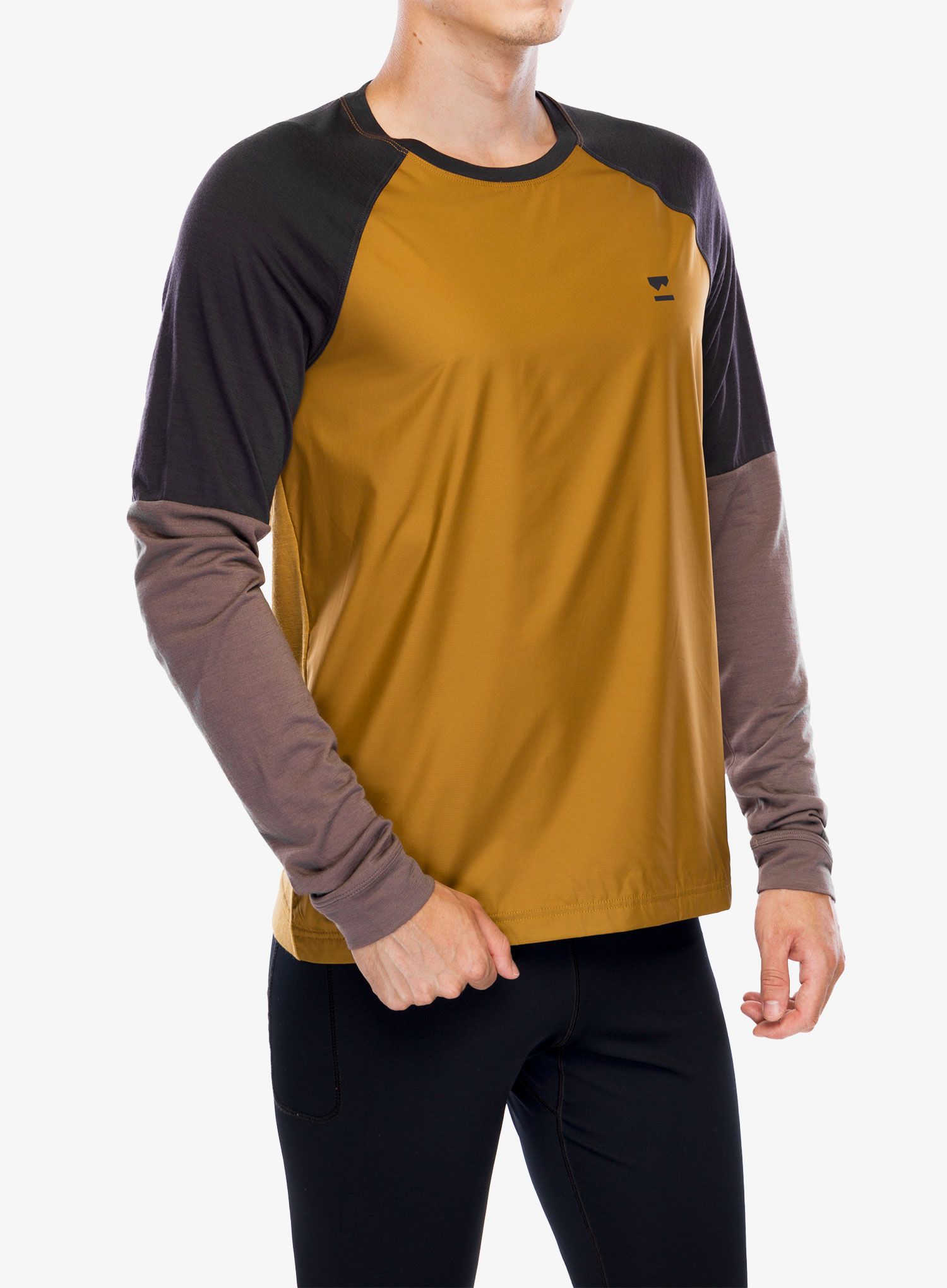 Велосипеден суичър Mons Royale Tarn Merino Shift Wind Jersey - cumin dust