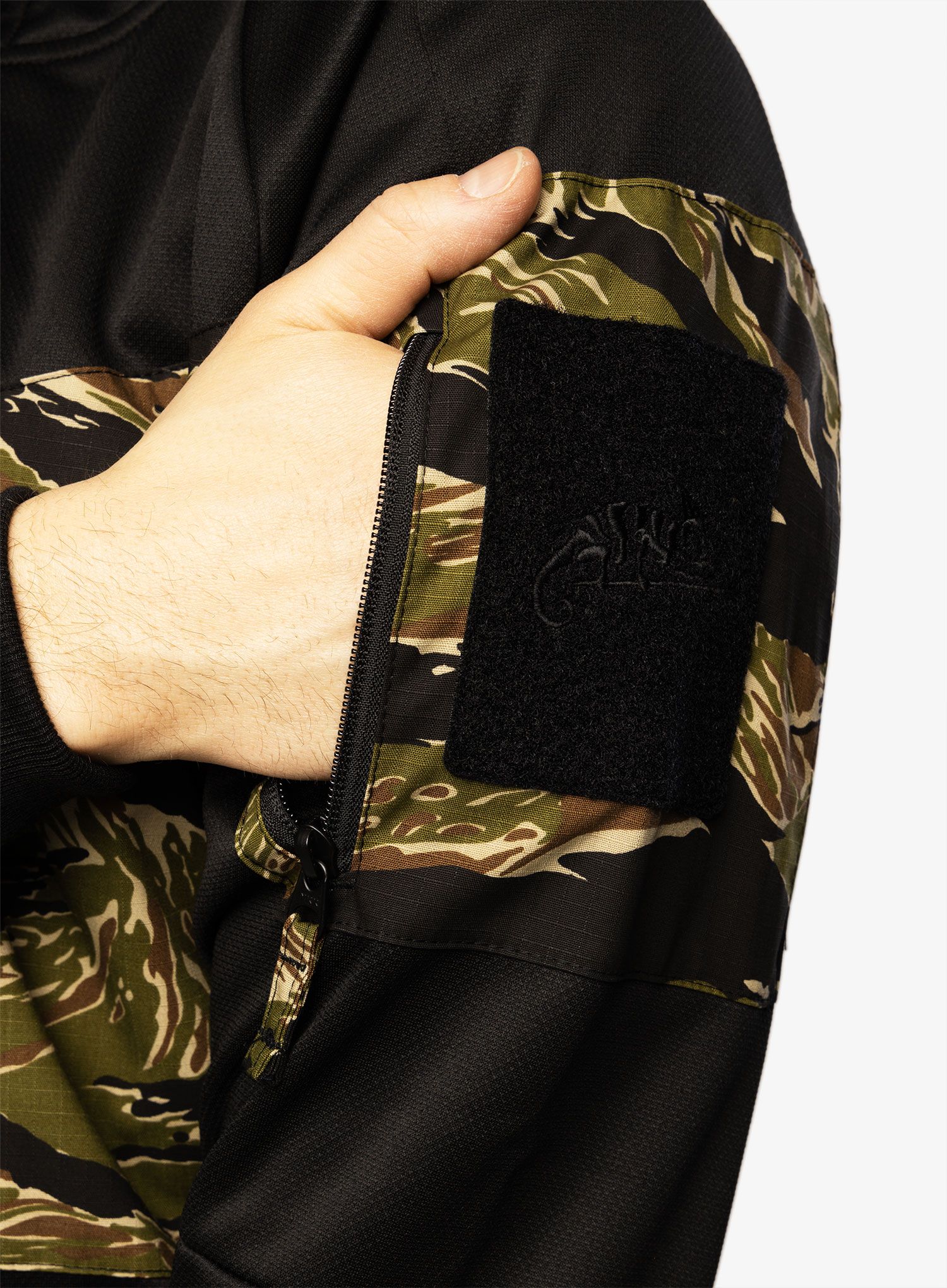 Суичър с качулка Helikon-Tex Rouge Hoodie Full Zip - black/tiger stripe