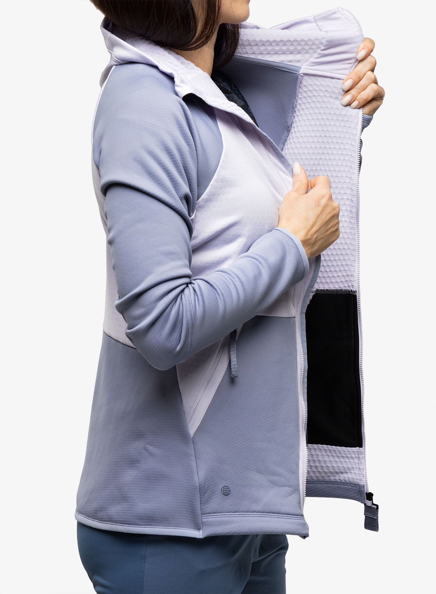 Дамски суичър с качулка adidas TERREX Tech Flooce Hooded - silver dawn/silver violet
