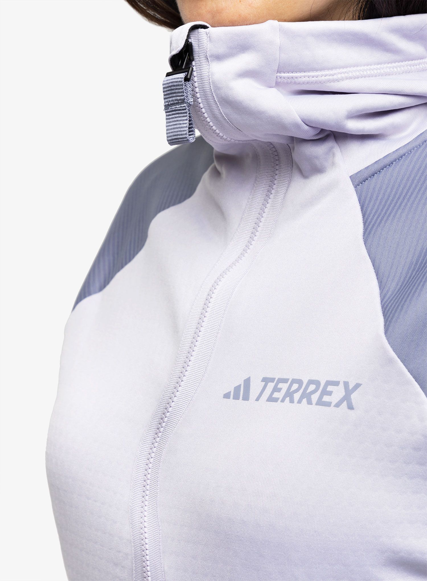 Дамски суичър с качулка adidas TERREX Tech Flooce Hooded - silver dawn/silver violet