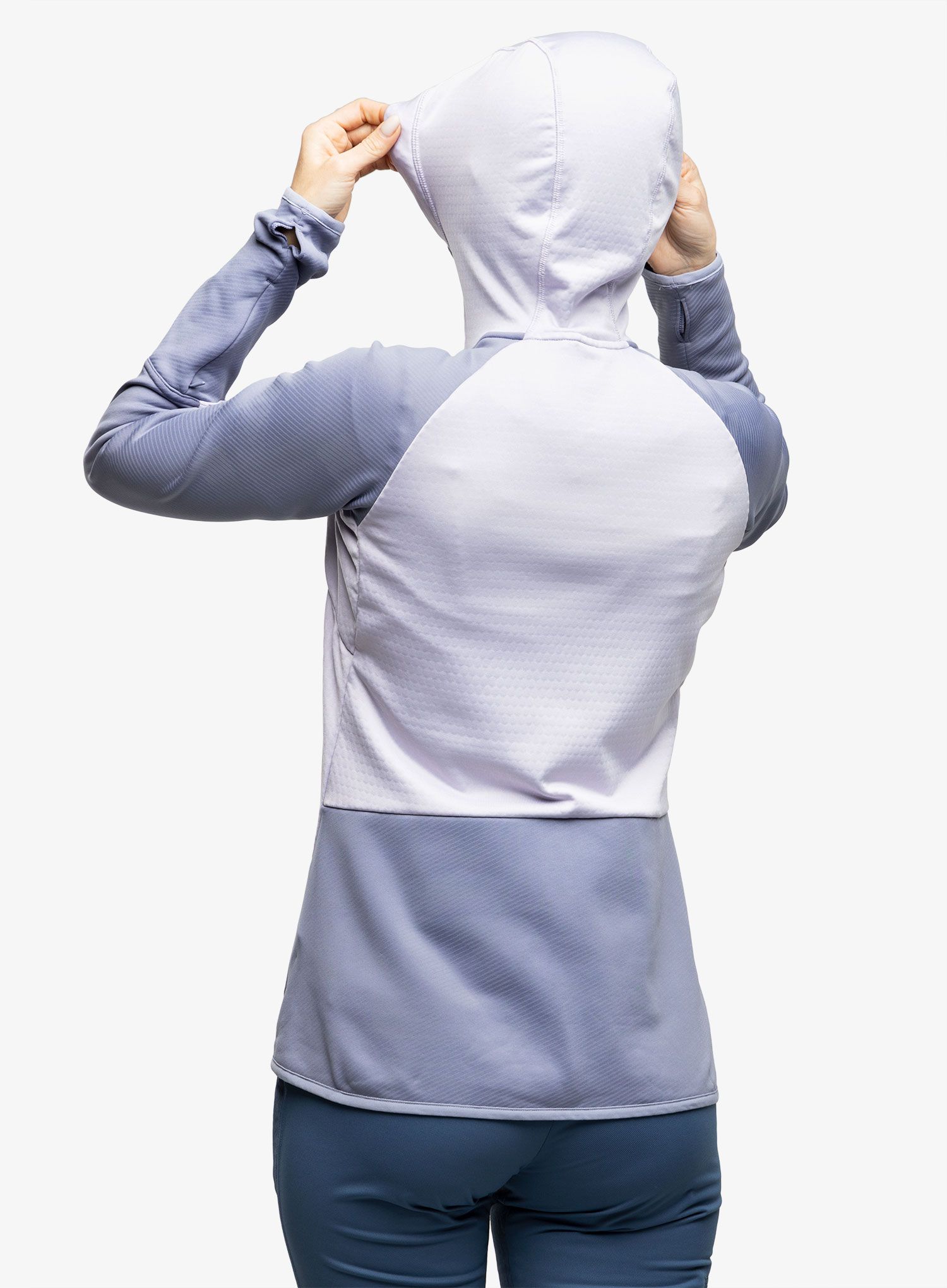 Дамски суичър с качулка adidas TERREX Tech Flooce Hooded - silver dawn/silver violet