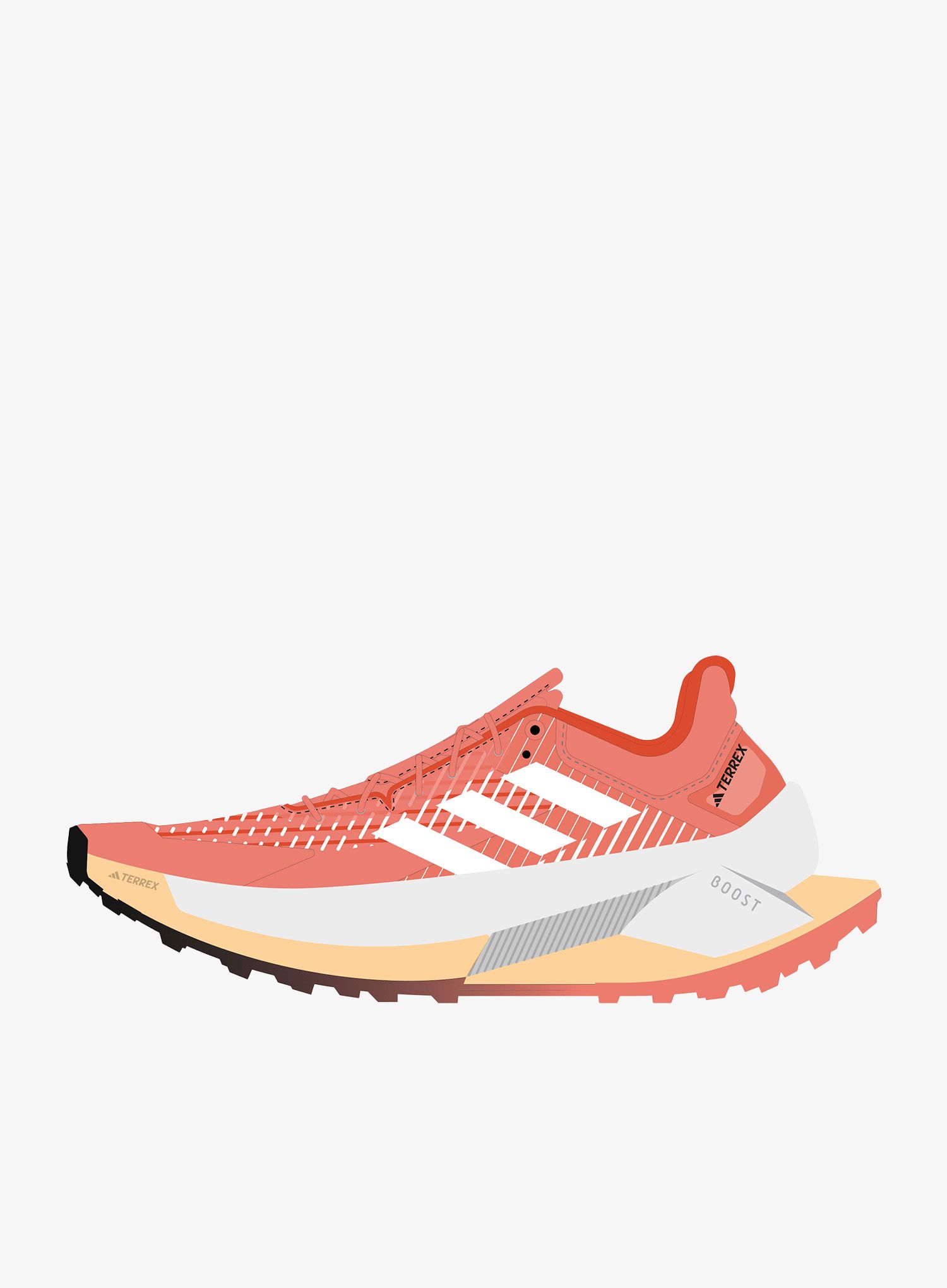 Дамски обувки за бягане adidas TERREX Soulstride Ultra - orange/white/black