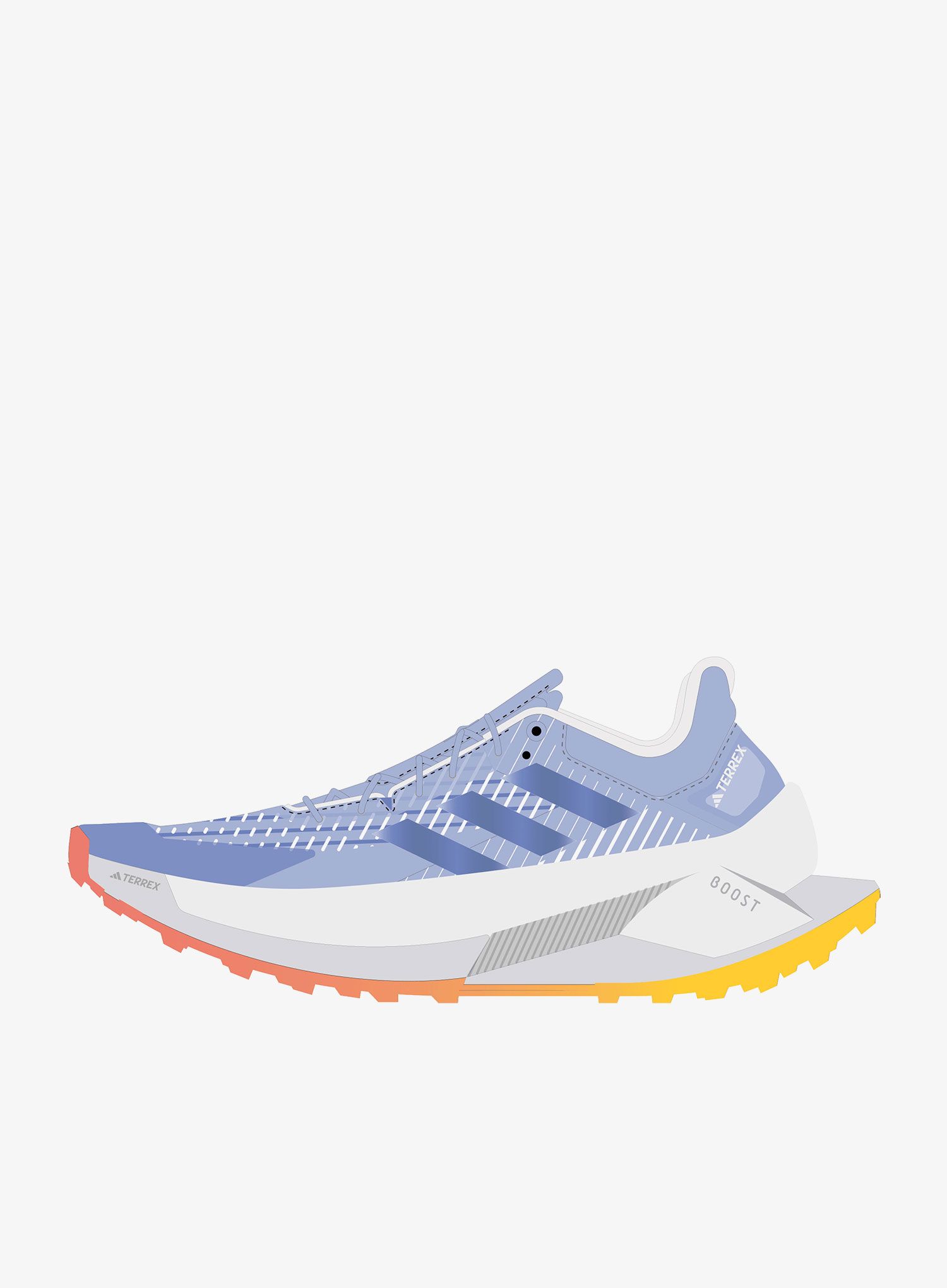 Дамски обувки за планинско бягане adidas TERREX Soulstride Ultra - blue dawn/blue/coral
