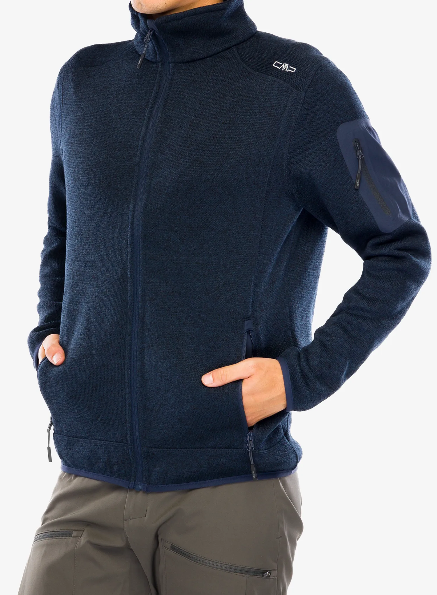 Полар CMP Perl Jacket Knitted - b.blue/antracite