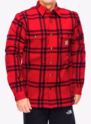 Риза Carhartt Roane Hooded Shirt Jac - crabapple