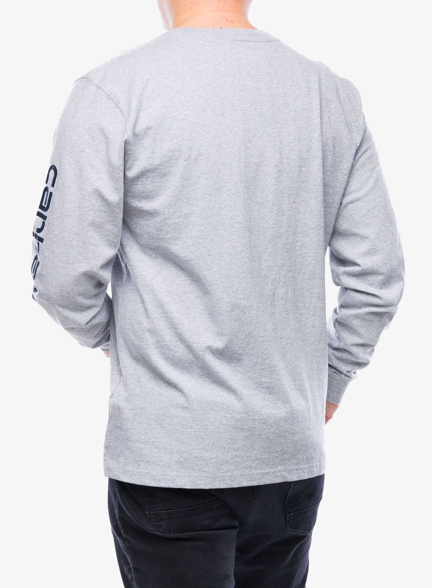 Тениска с дълъг ръкав Carhartt Sleeve Logo T-Shirt L/S - heather grey