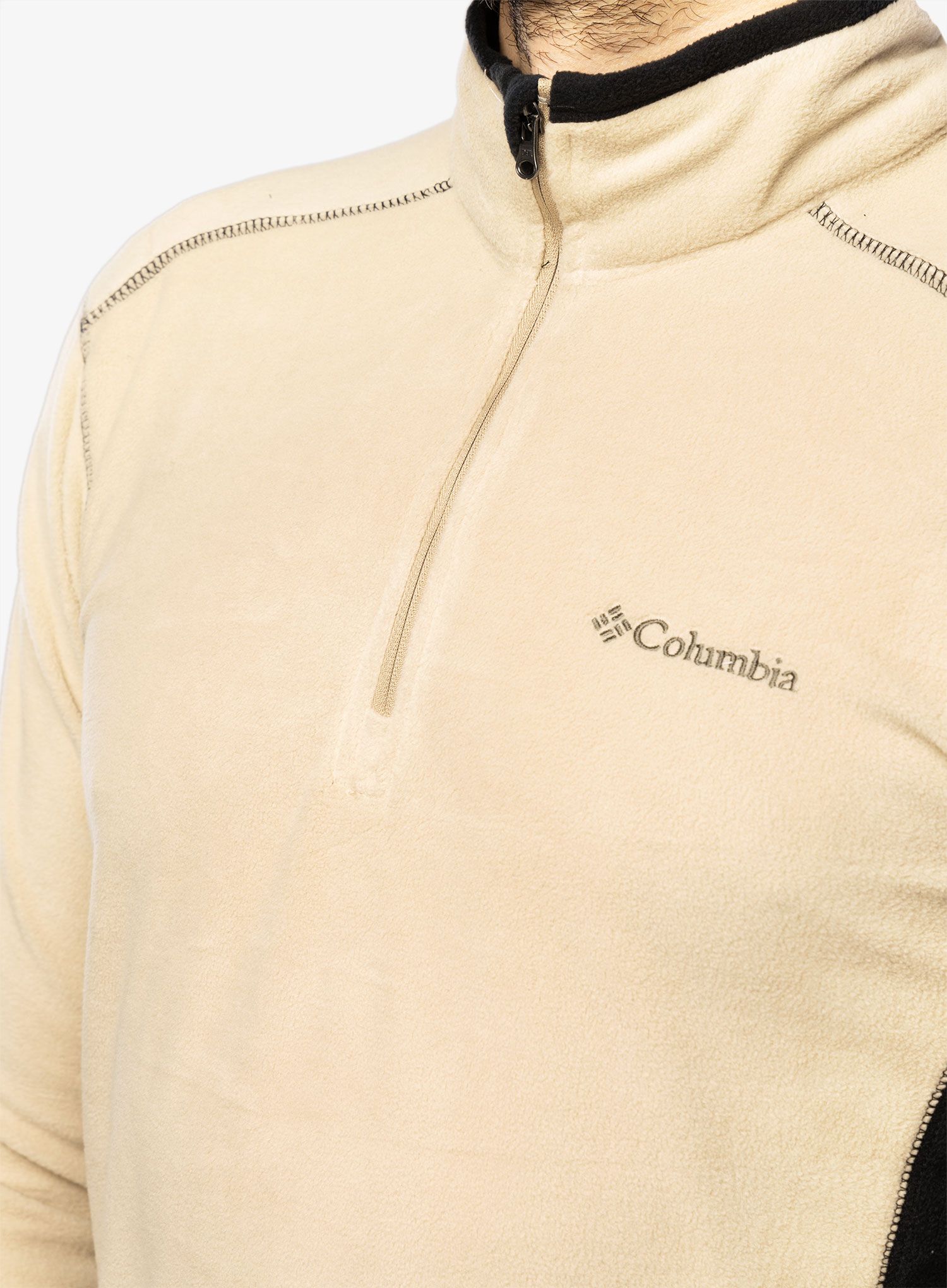 Поларен суичър Columbia Klamath Range II 1/2 Zip - ancient fossil/black