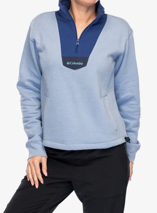 Дамски суичър без качулка Columbia Lodge Quarter Zip - whisper/eve/nocturnal