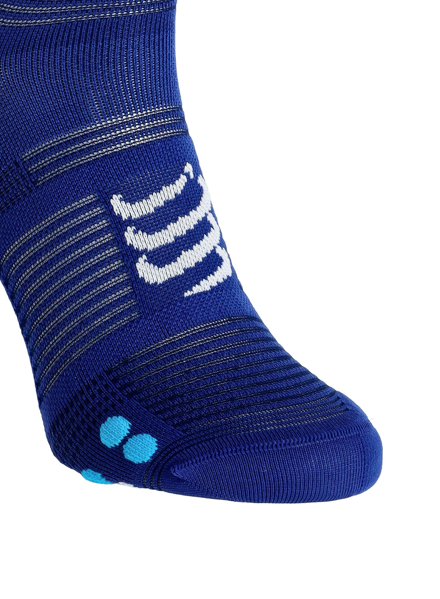 Чорапи за бягане Compressport Pro Racing Socks v4.0 Run High - sodalite/fluo blue