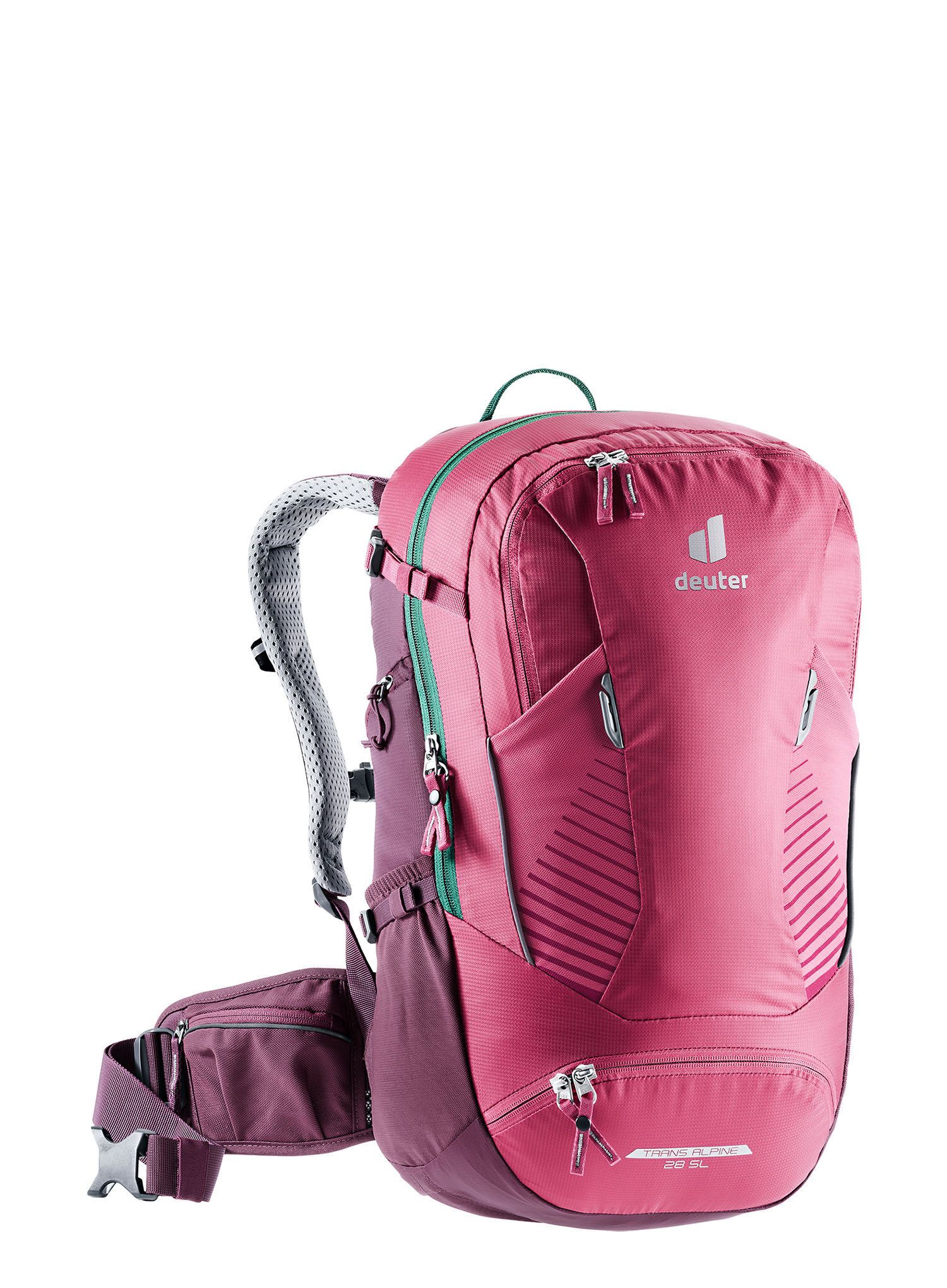 Дамска раница за велосипед Deuter Trans Alpine 28 SL - ruby/blackberry