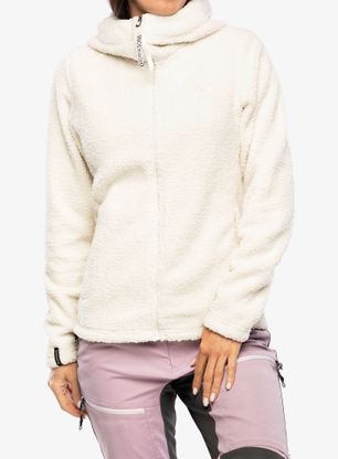 Дамски полар с качулка Didriksons Anniken Full Zip 2 - shell white