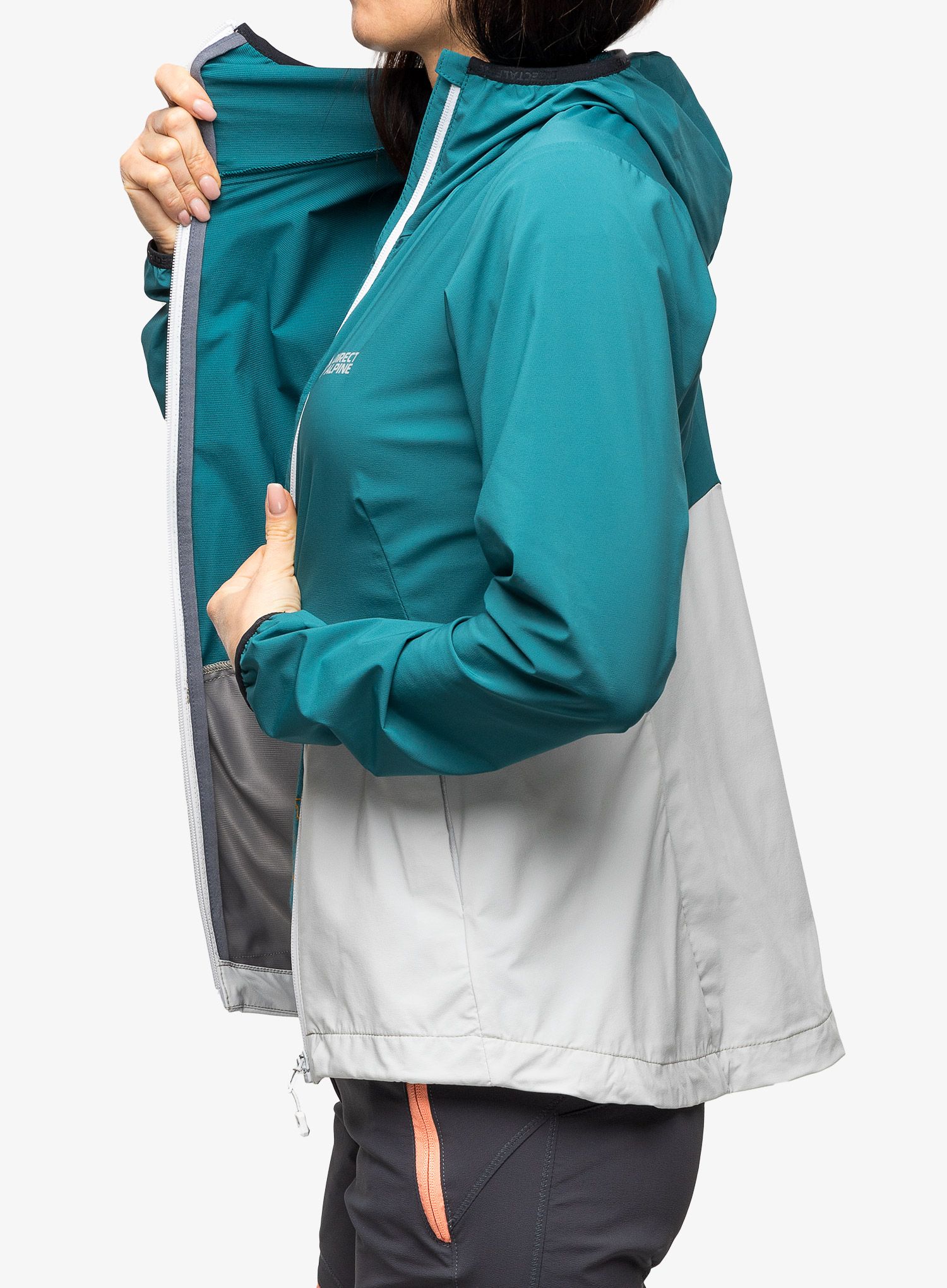 Дамско яке cофтшел Direct Alpine Brenta Lady - emerald/grey